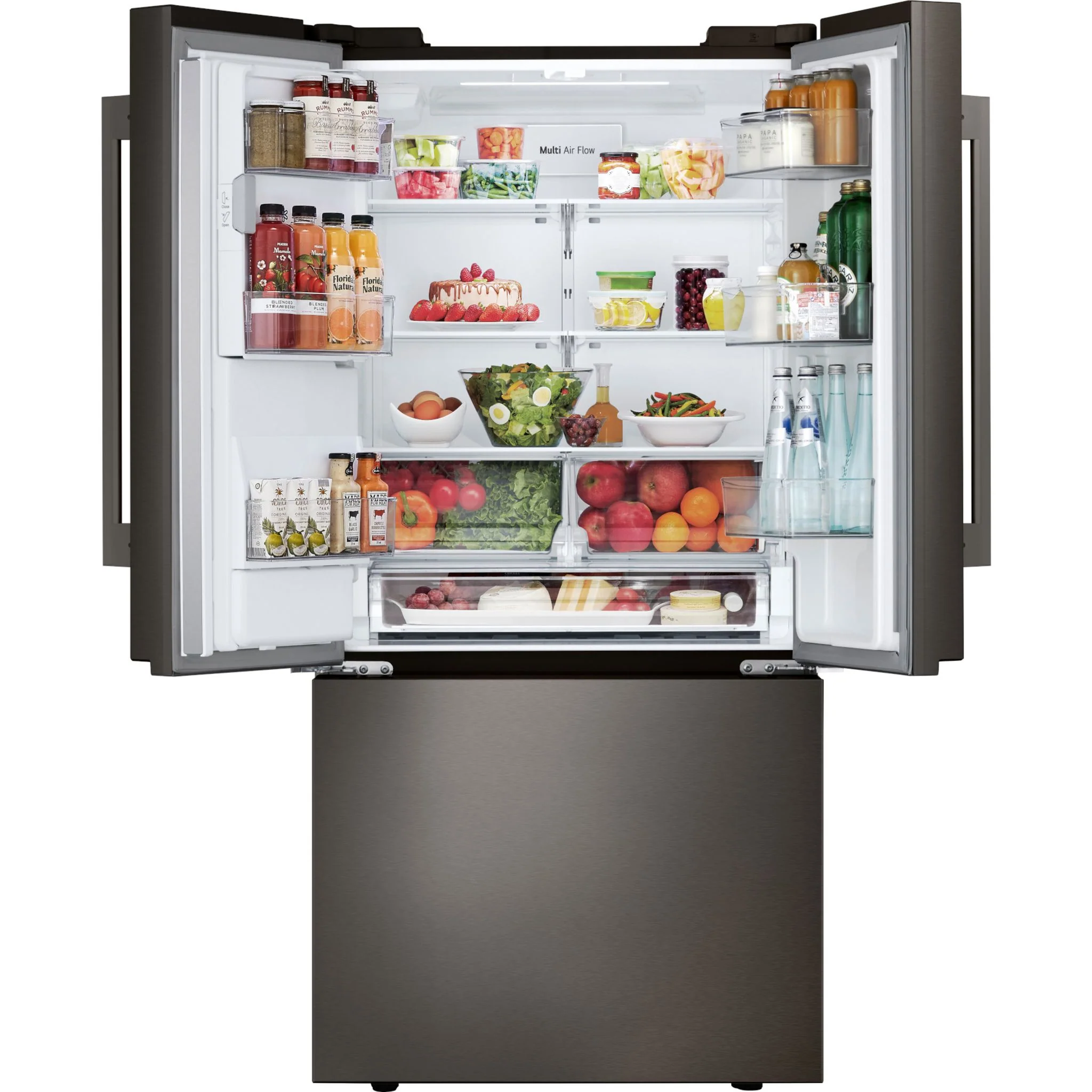 LG 25 cu. ft. 3-Door French Door Refrigerator - PrintProof® Black Stainless Steel (LF25H6330D) - Image 8