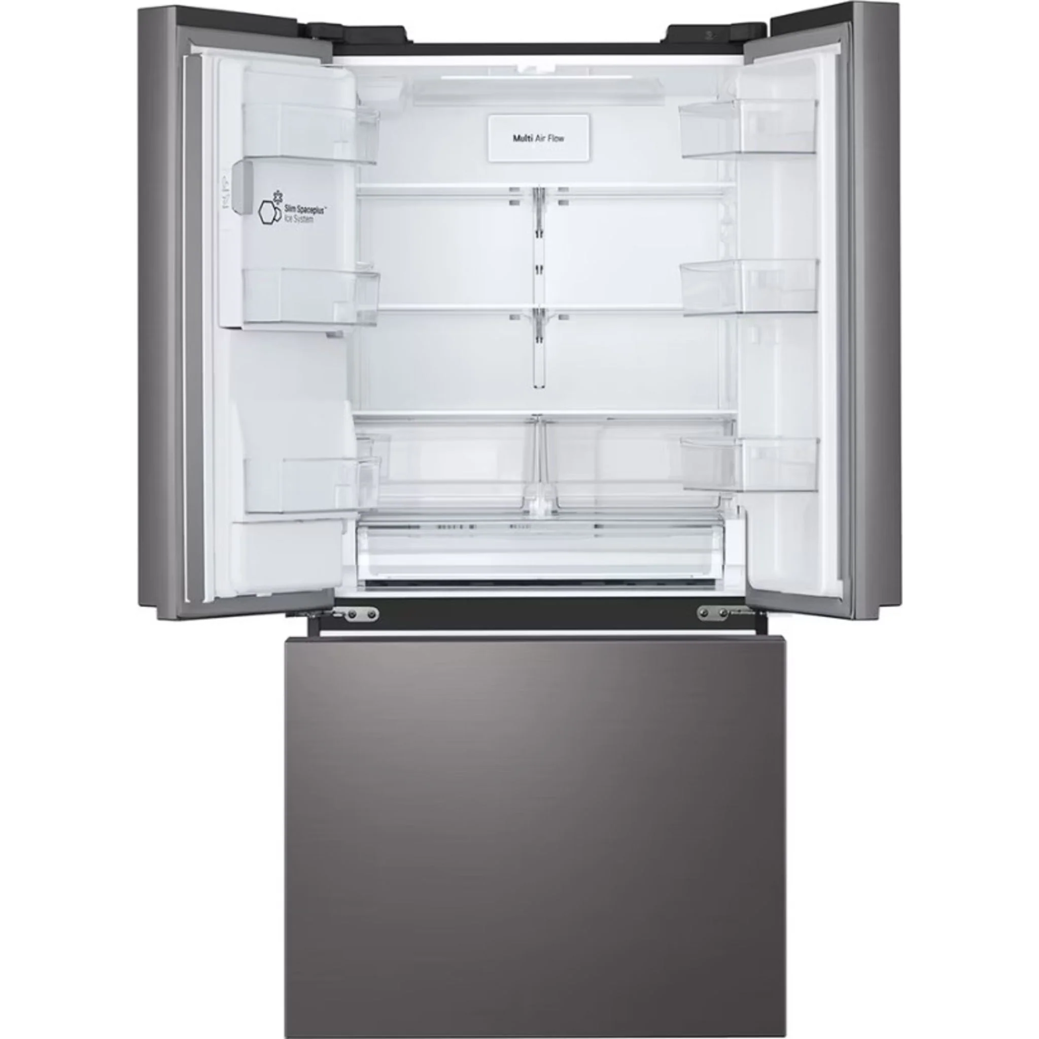 LG 25 cu. ft. French 3-Door Standard-Depth Refrigerator with Dual Ice Makers - Black Stainless (LF25S6330D) - Image 2