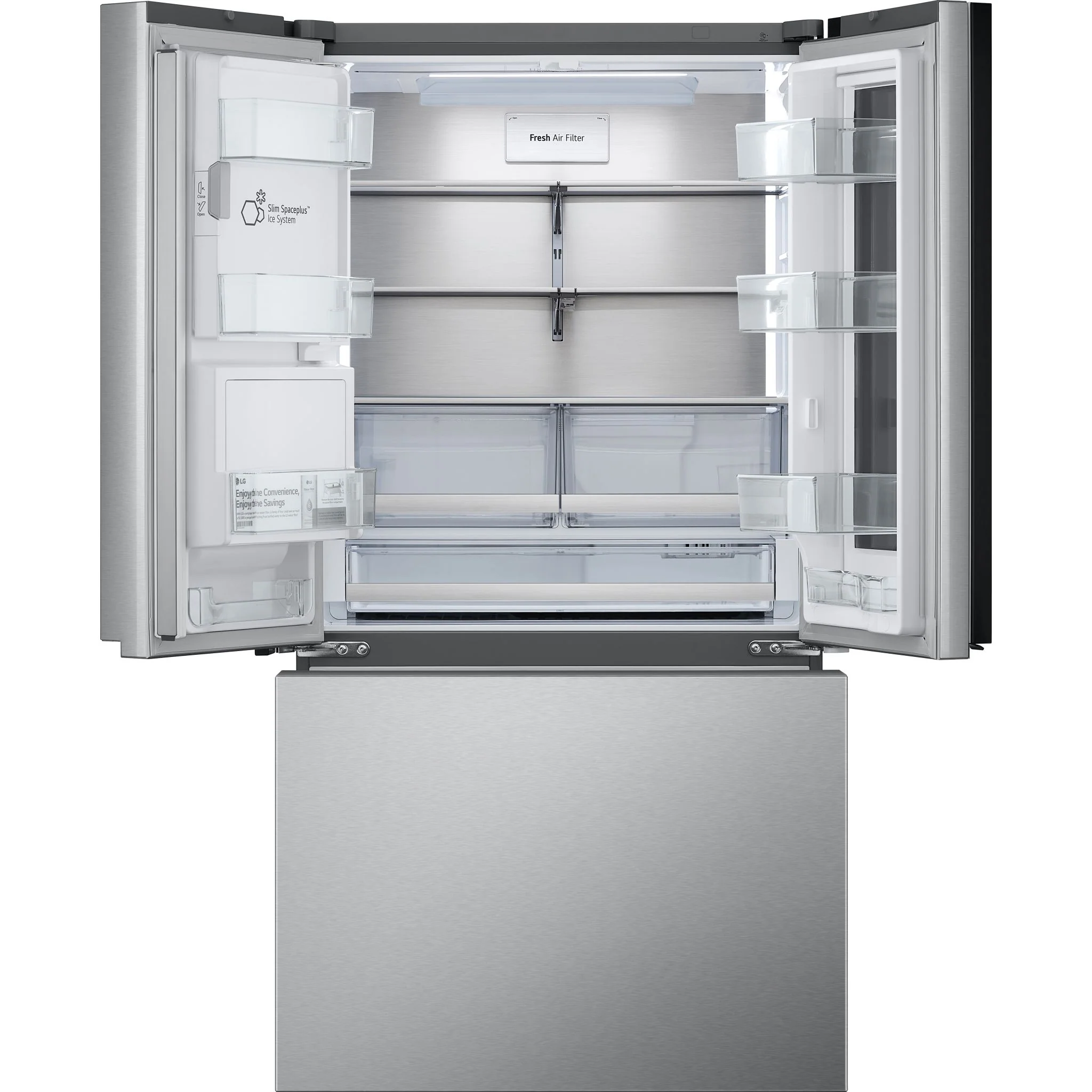 LG 26 cu. ft. Counter-Depth French Door Refrigerator - Stainless Steel - Stainless (LRYKC2606S) - Image 7