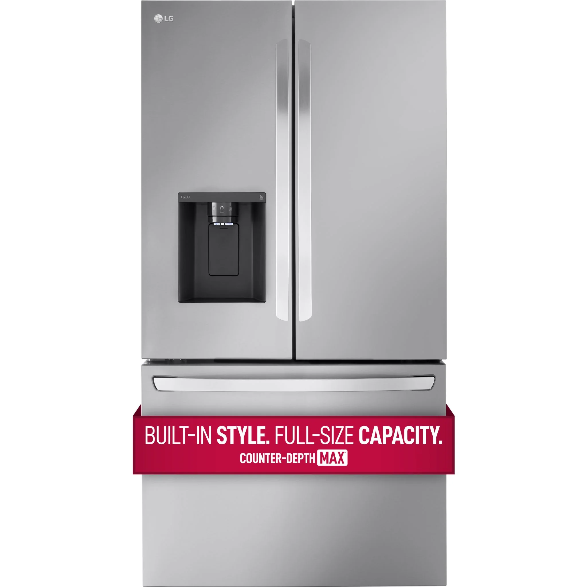 LG 26 cu. ft. Smart Counter-Depth MAX™ Refrigerator with Dual Ice Makers - Stainless (LRFXC2606S) - Image 2