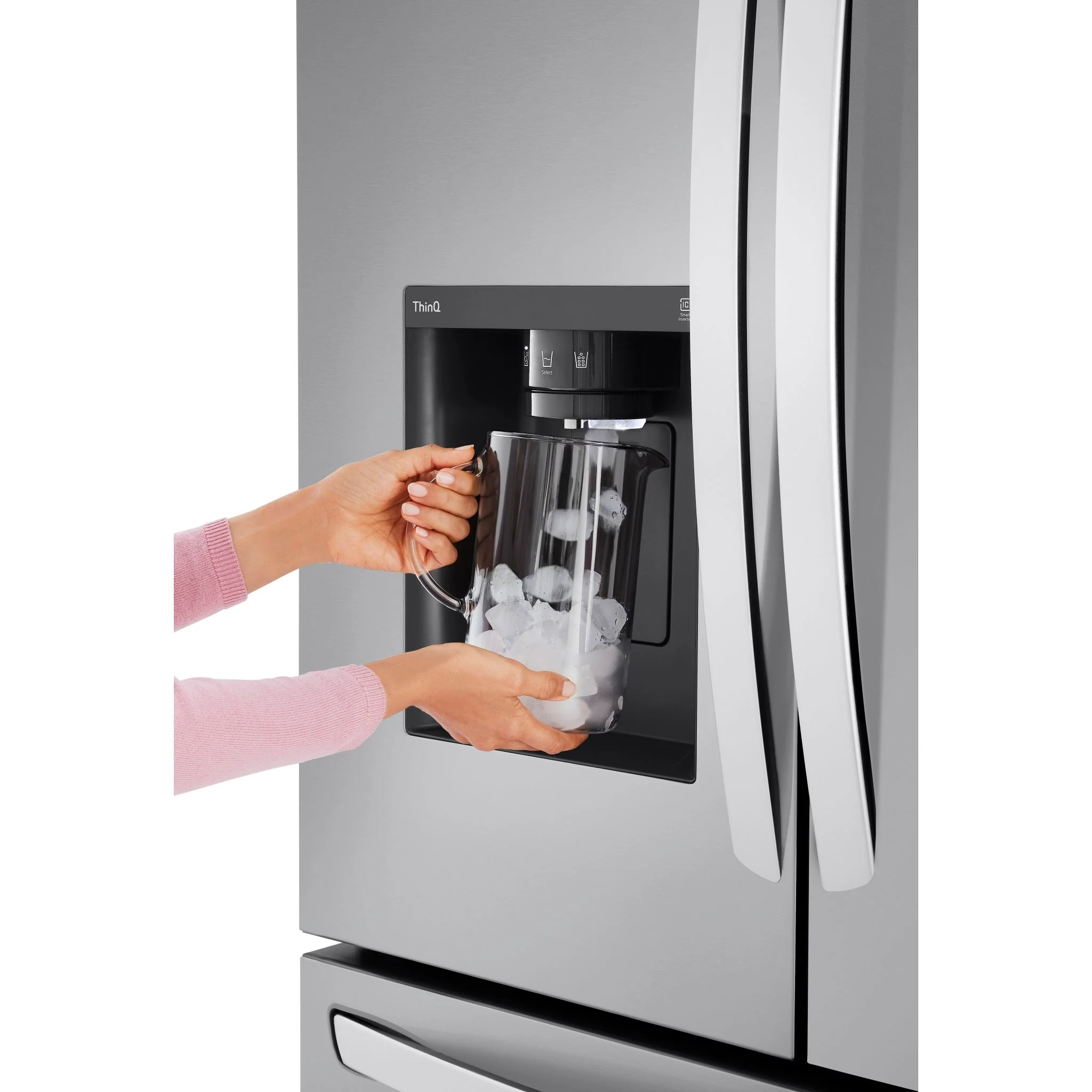 LG 26 cu. ft. Smart Counter-Depth MAX™ Refrigerator with Dual Ice Makers - Stainless (LRFXC2606S) - Image 8