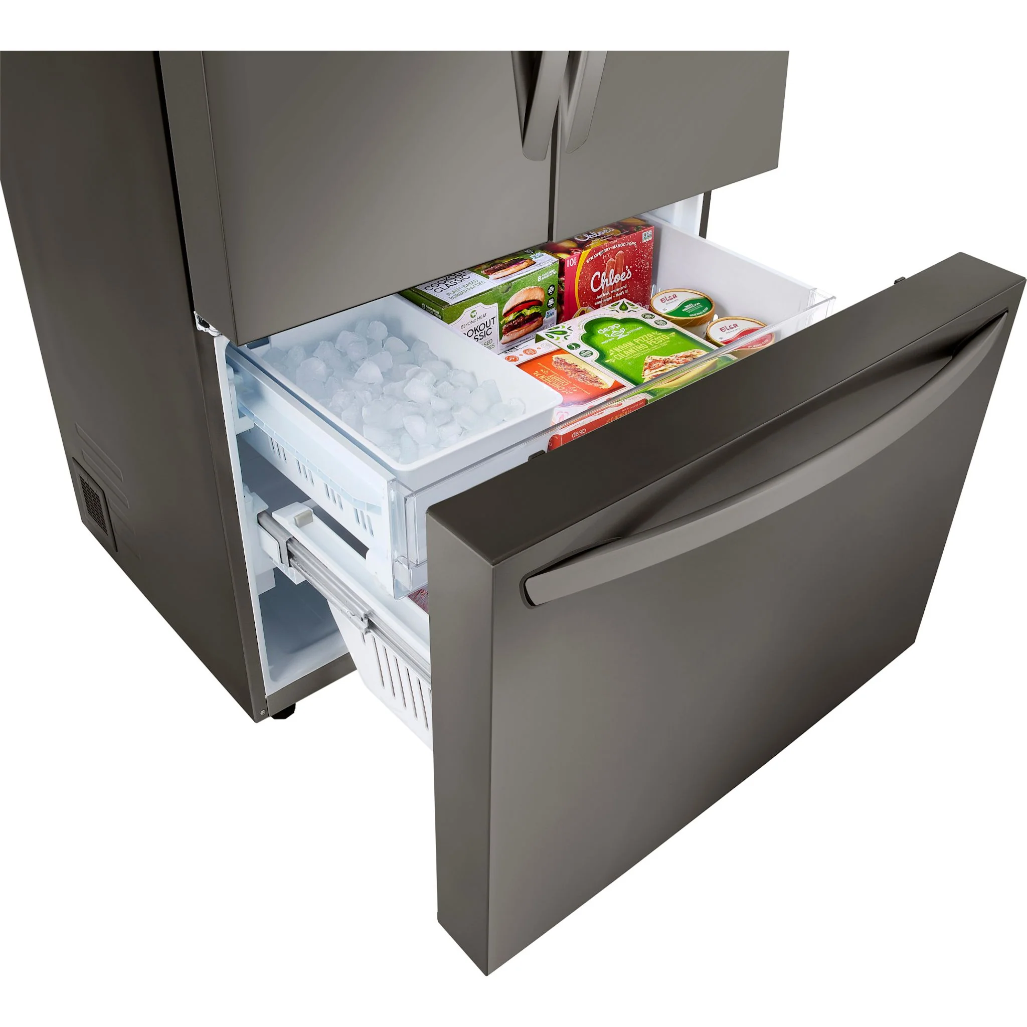 LG 27 cu. ft. Smart Counter-Depth MAX™ French Door Refrigerator - Black stainless (LRFLC2706D) - Image 10