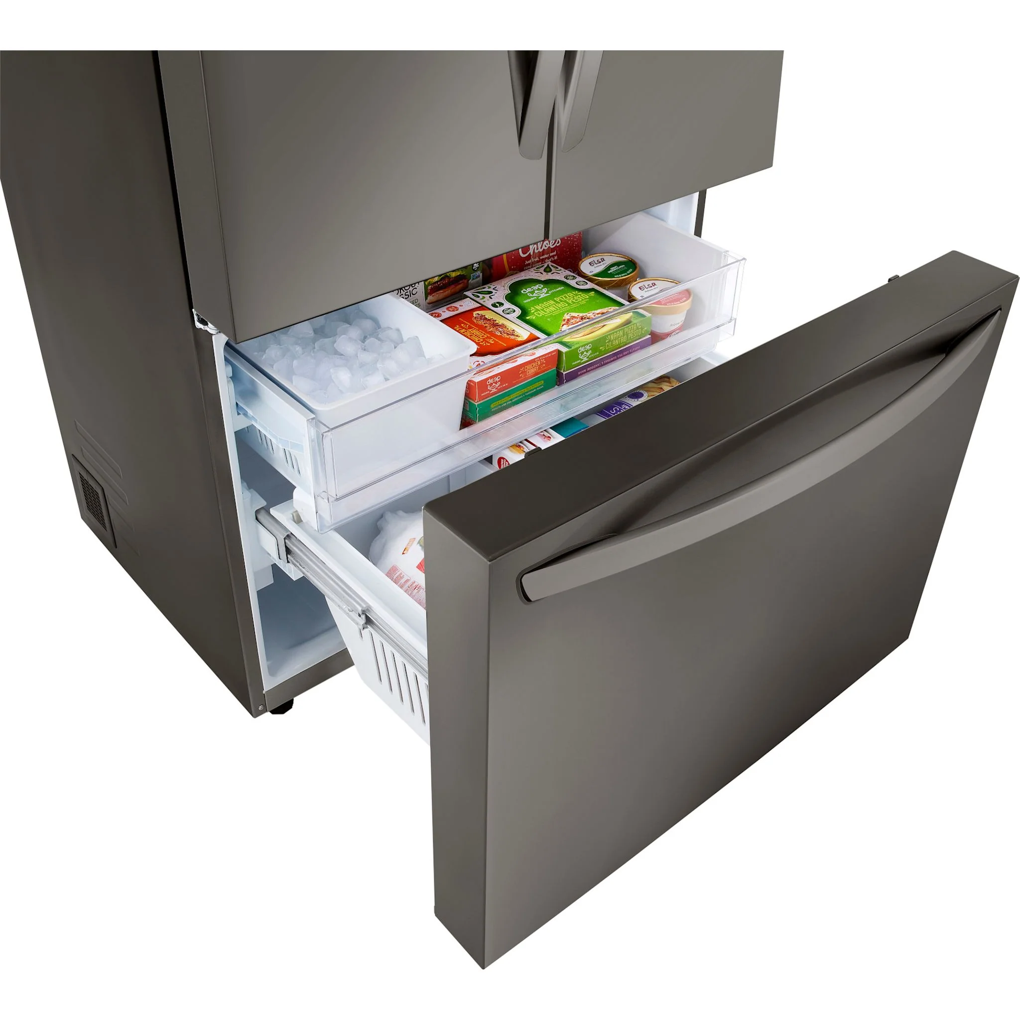LG 27 cu. ft. Smart Counter-Depth MAX™ French Door Refrigerator - Black stainless (LRFLC2706D) - Image 9