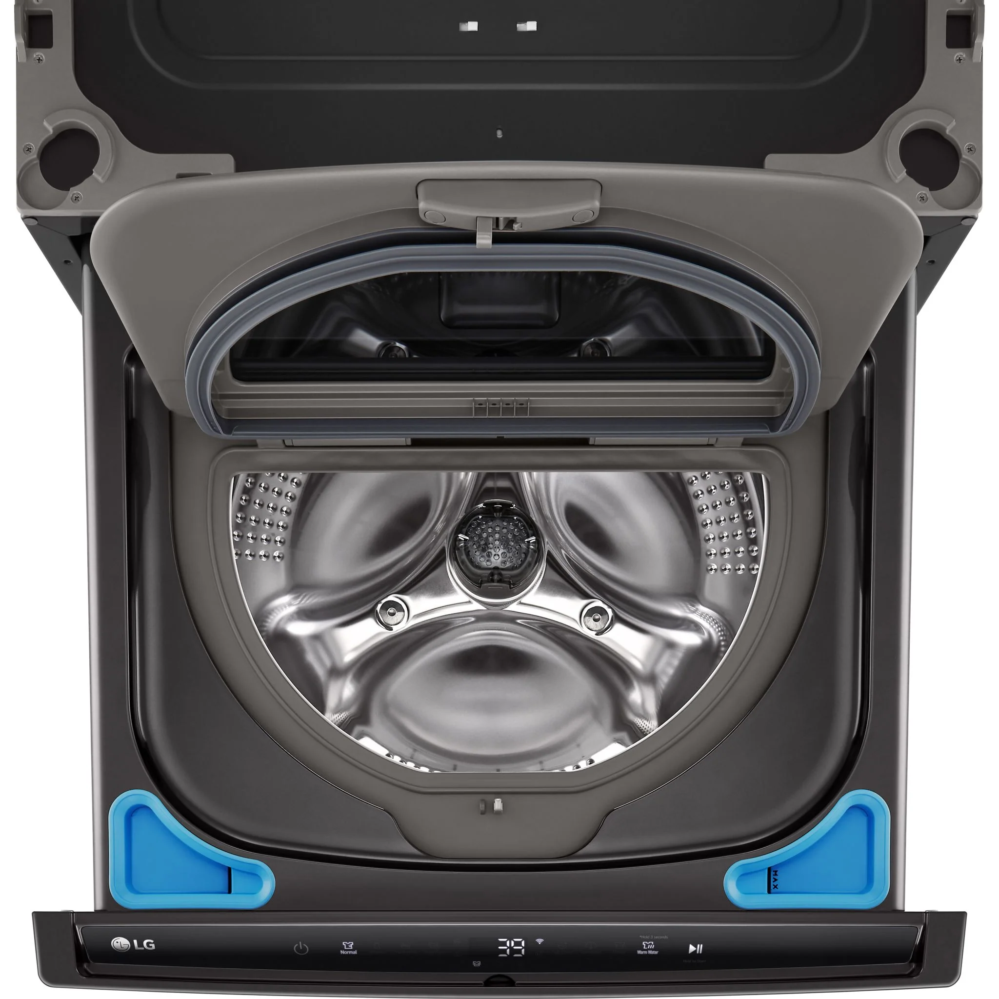 LG 27'' SideKick™ Pedestal Washer - Black Steel (WD300CB) - Image 7