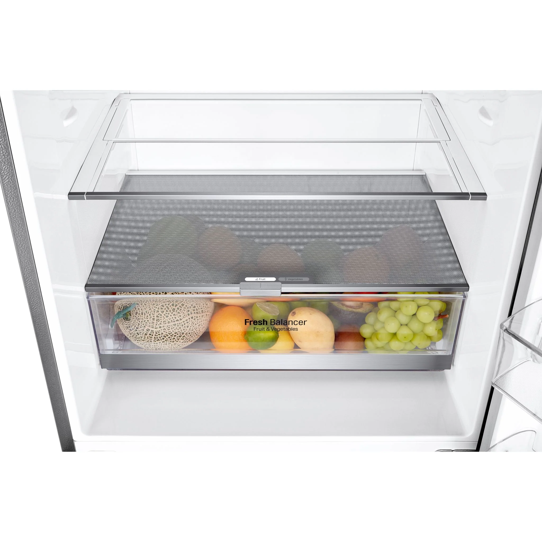 LG 28" Counter Depth Bottom Freezer with Door Cooling+ and Flip-up Shelf, 15 cu.ft. - Platinum Silver (LBNC15251V) - Image 7