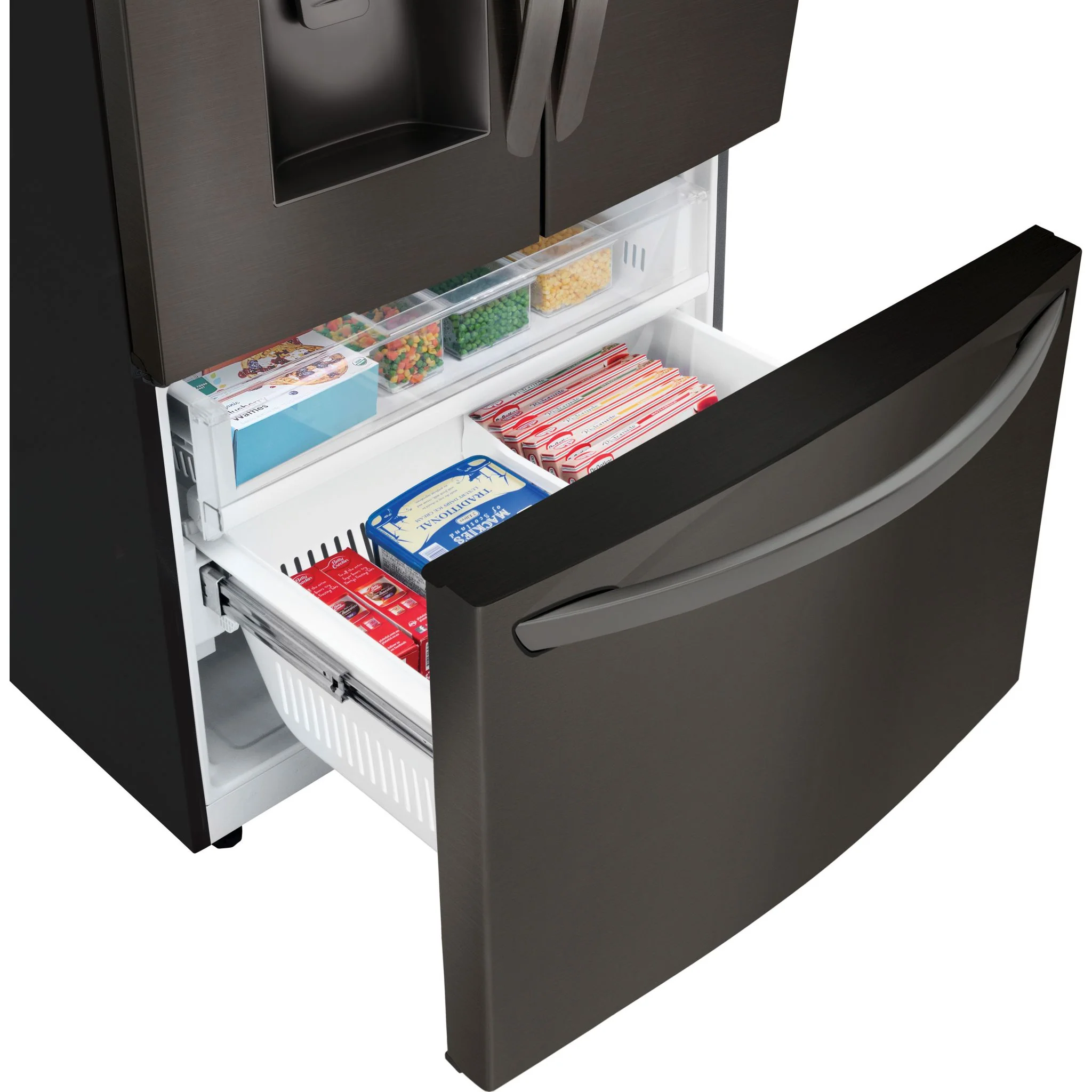 LG 28 cu.ft 3 Door French Door, Standard Depth, Ice and Water with Single Ice - Black Stainless (LRFS28XBD) - Image 26