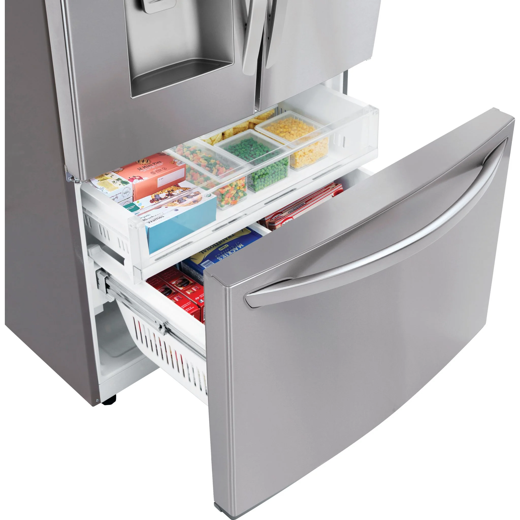 LG 28 cu.ft 3 Door French Door, Standard Depth, Ice and Water with Single Ice Maker - Stainless (LRFS28XBS) - Image 24