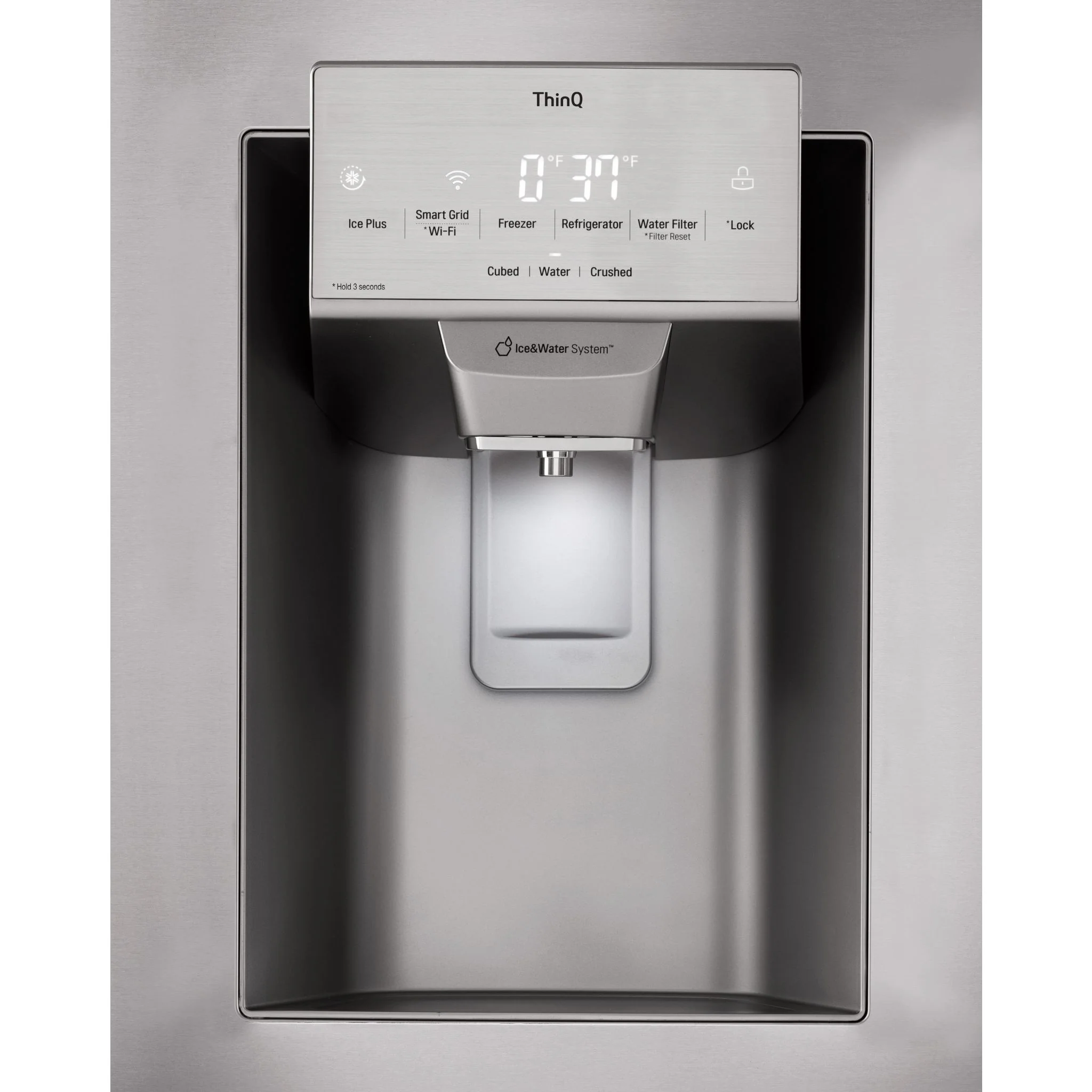 LG 28 cu.ft 3 Door French Door, Standard Depth, Ice and Water with Single Ice Maker - Stainless (LRFS28XBS) - Image 7