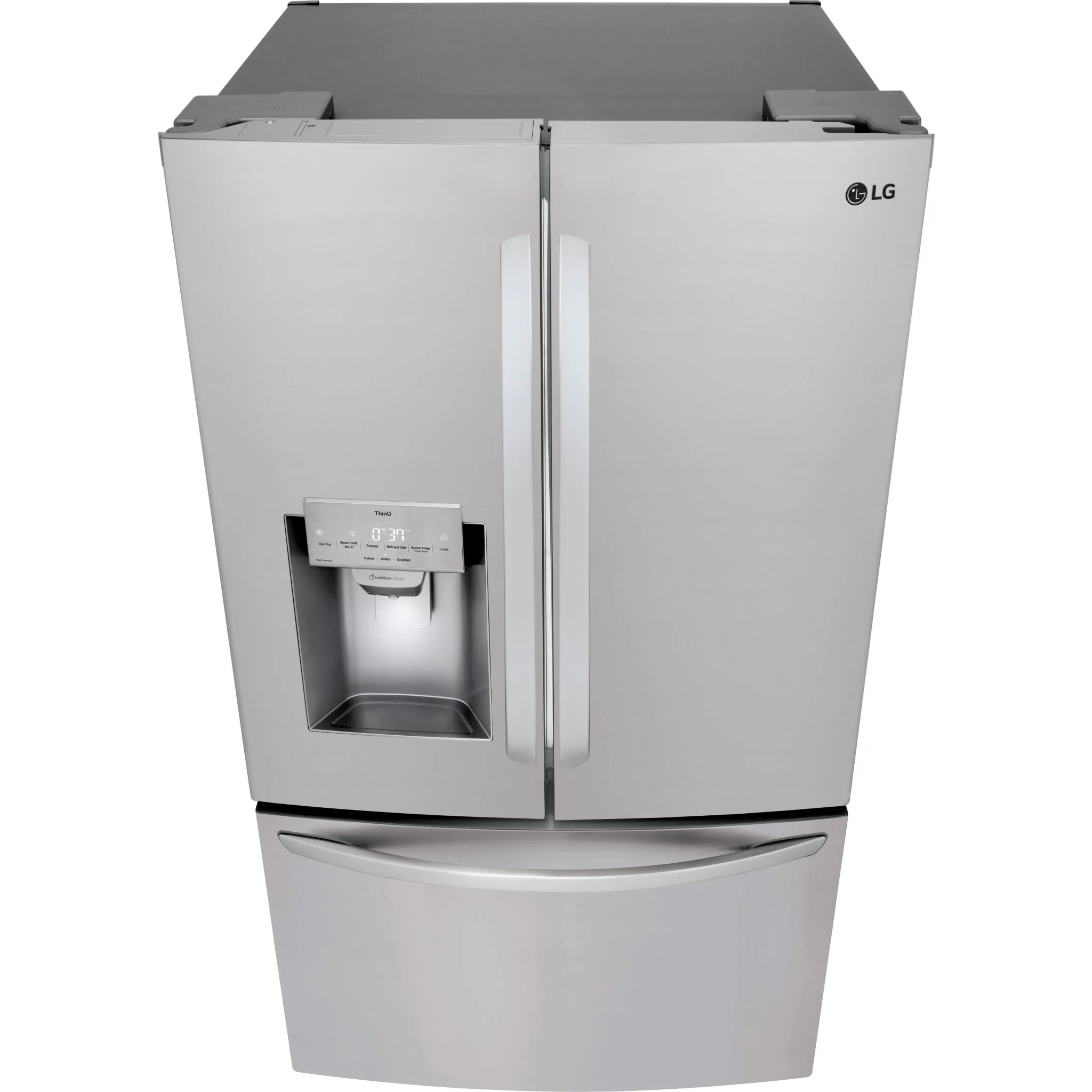 LG 28 cu.ft 3 Door French Door, Standard Depth, Ice and Water with Single Ice Maker - Stainless (LRFS28XBS) - Image 8