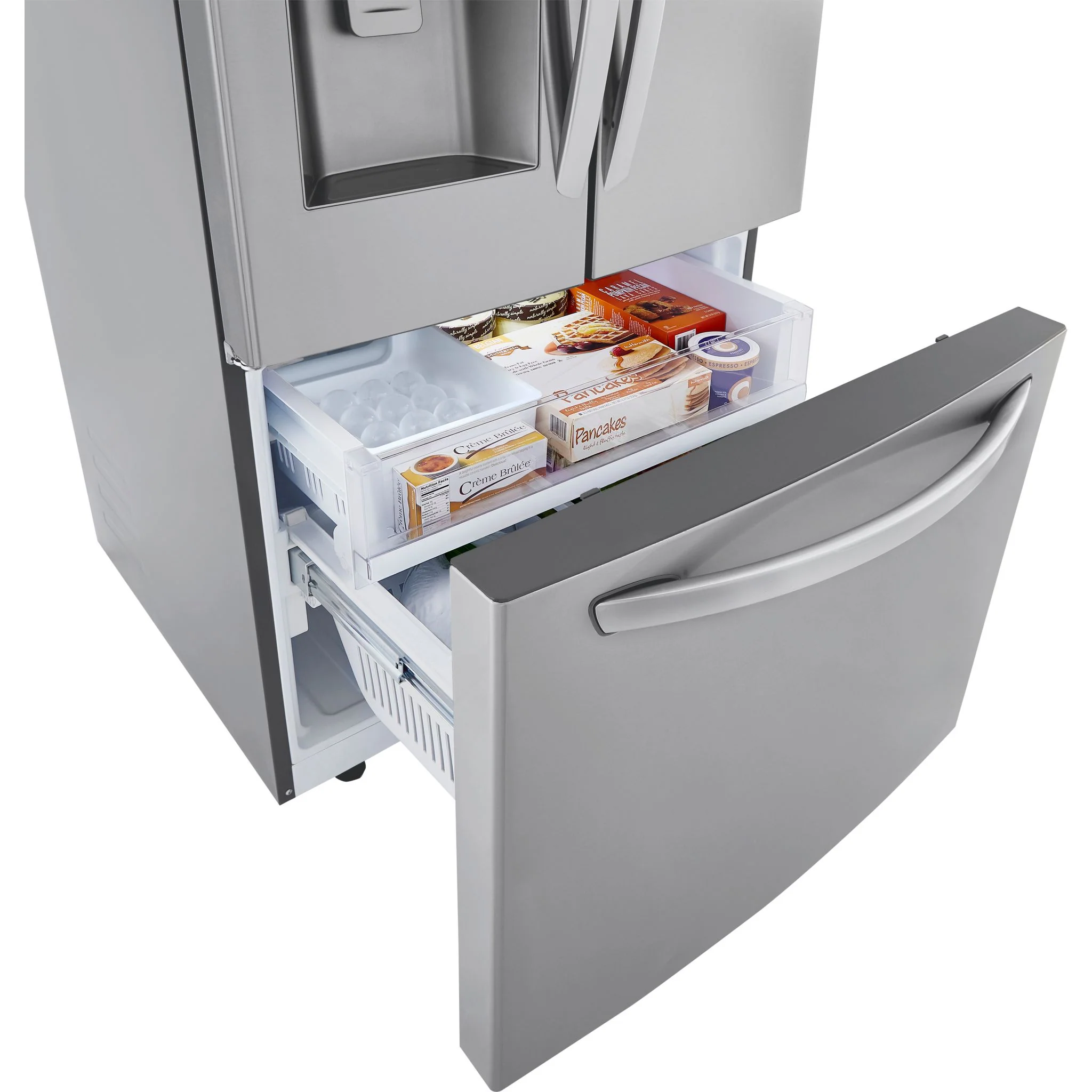 LG 28 cu.ft 3 Door French Door, Standard Depth Refrigerator with Dual Ice Makers - Stainless (LHFS28XBS) - Image 10