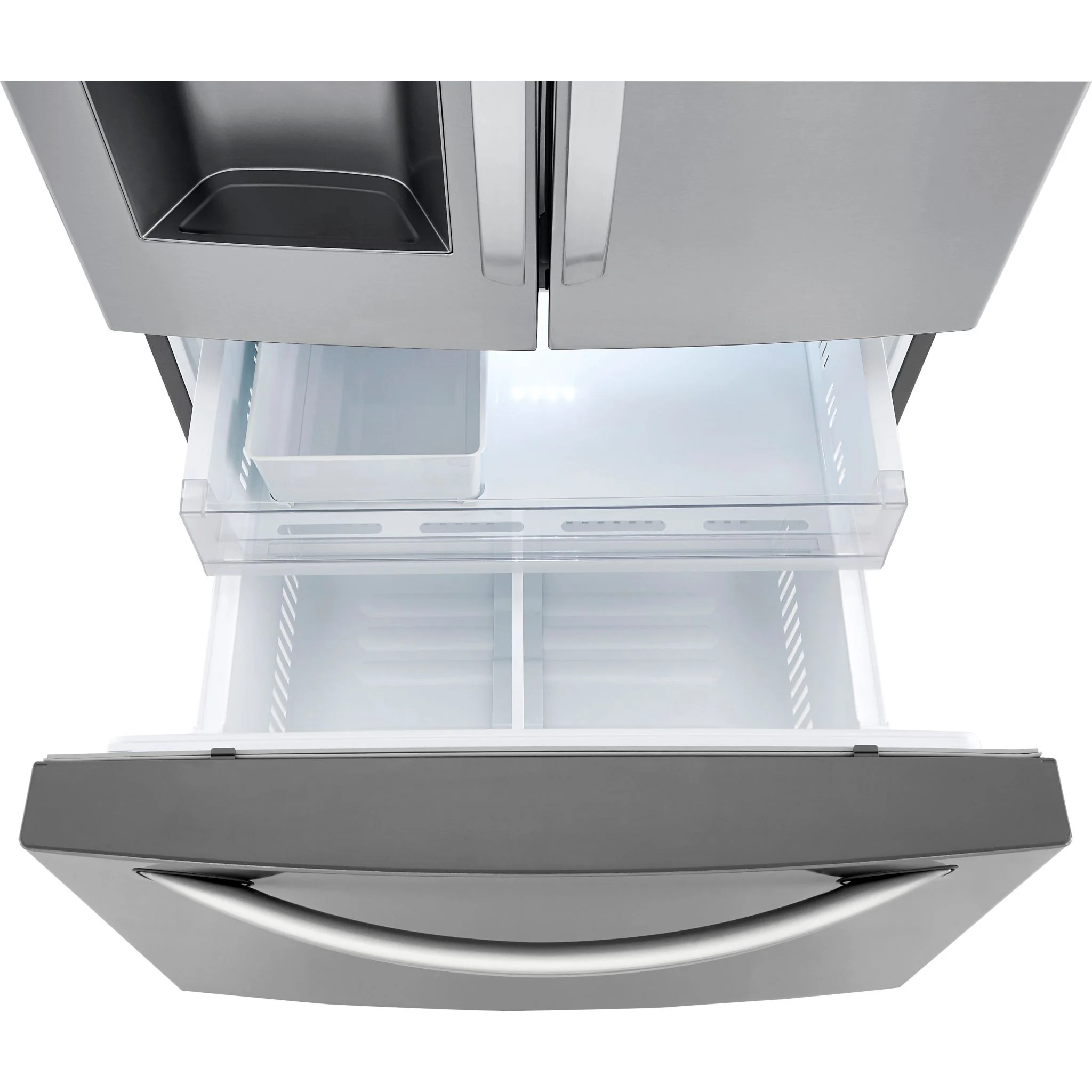 LG 28 cu.ft 3 Door French Door, Standard Depth Refrigerator with Dual Ice Makers - Stainless (LHFS28XBS) - Image 8