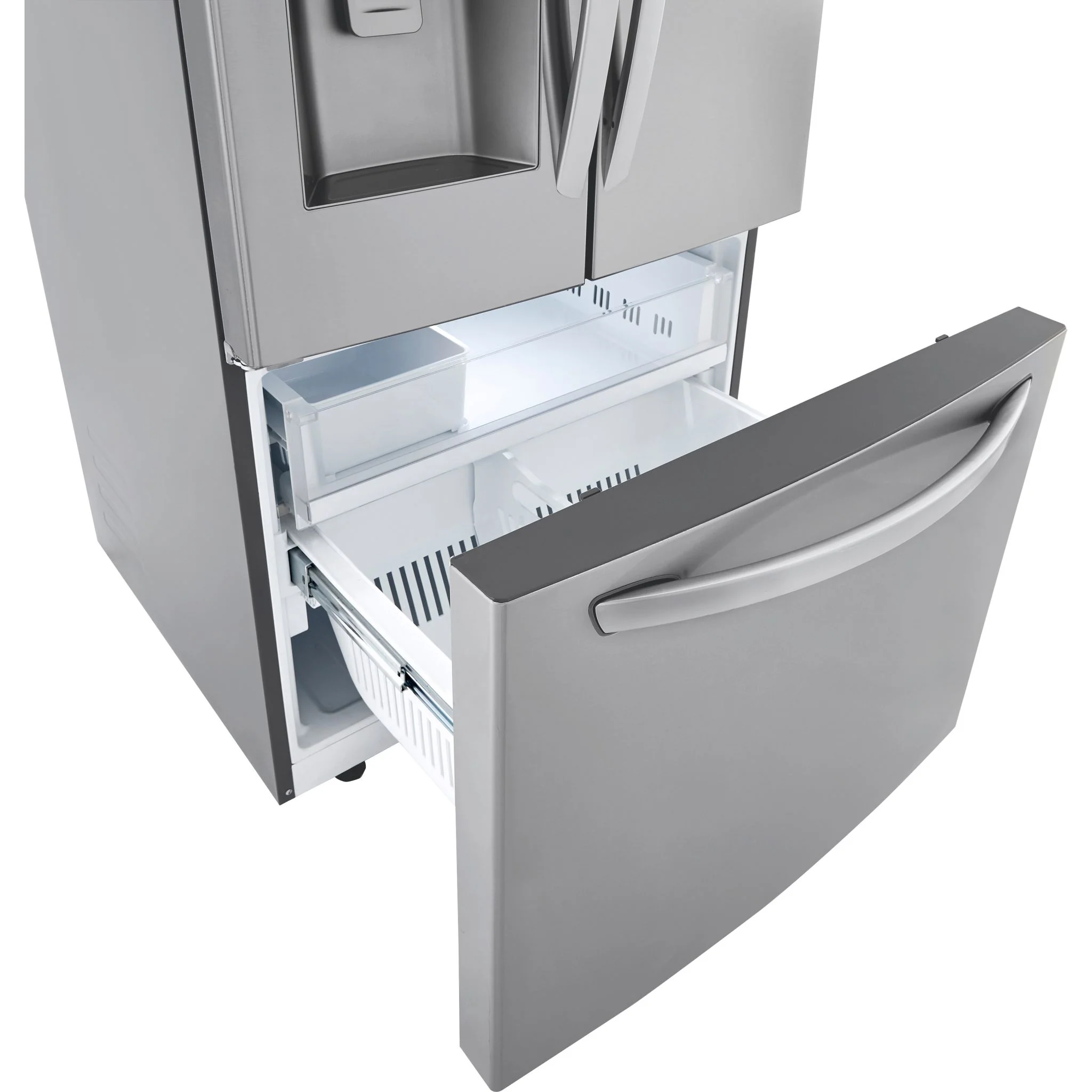 LG 28 cu.ft 3 Door French Door, Standard Depth Refrigerator with Dual Ice Makers - Stainless (LHFS28XBS) - Image 9