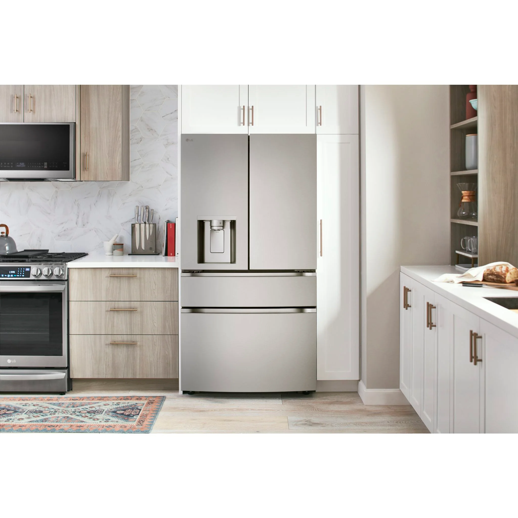 LG 29 cu. ft. Smart Standard-Depth MAX™ 4-Door French Door Refrigerator with Full-Convert Drawer - Stainless (LF29S8330S) - Image 21