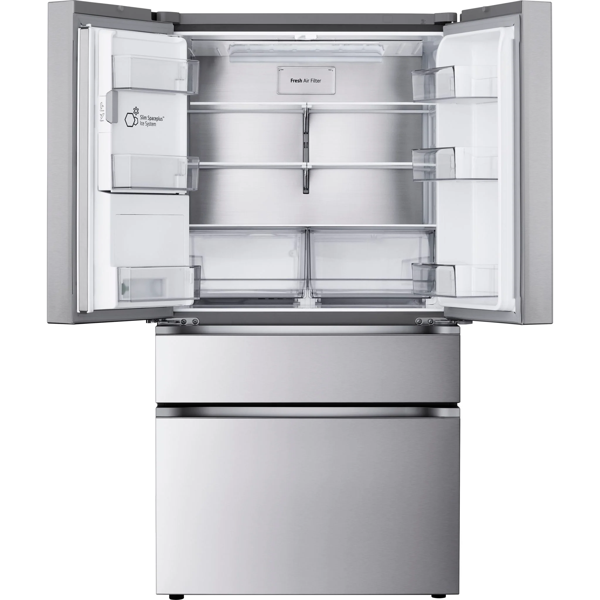 LG 29 cu. ft. Smart Standard-Depth MAX™ 4-Door French Door Refrigerator with Full-Convert Drawer - Stainless (LF29S8330S) - Image 4