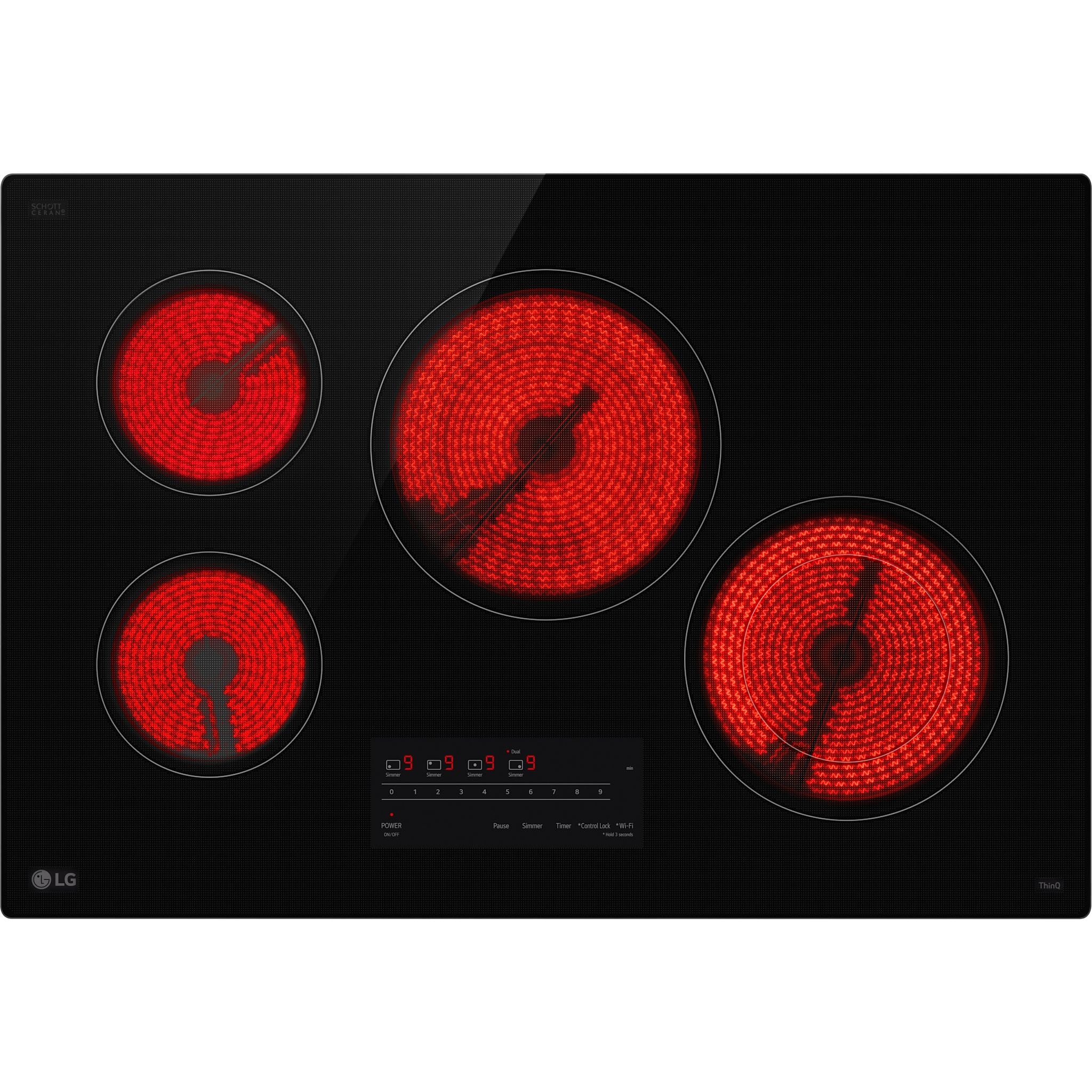 LG 30" Cooktop (CBEW3013BE) - Black Ceran Glass - Image 5