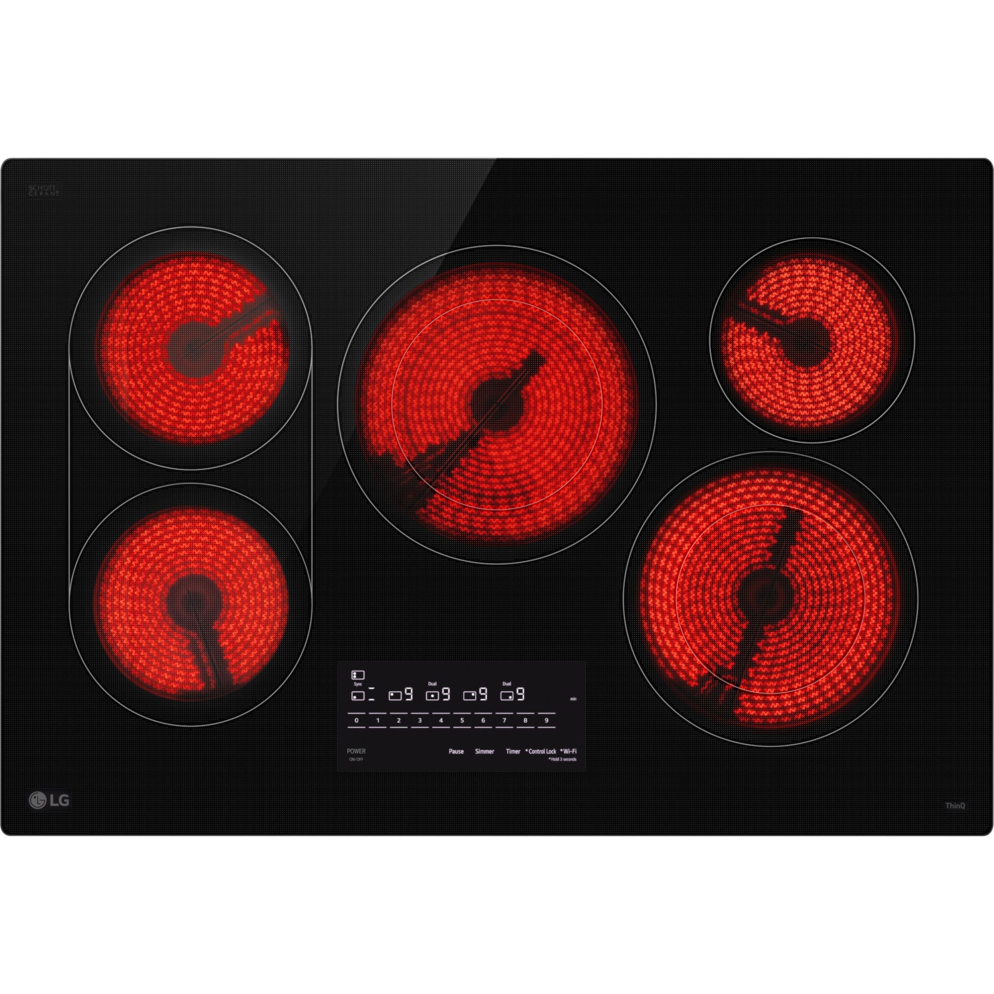 LG 30" Cooktop (CBEW3017BE) - Black Ceran Glass - Image 6