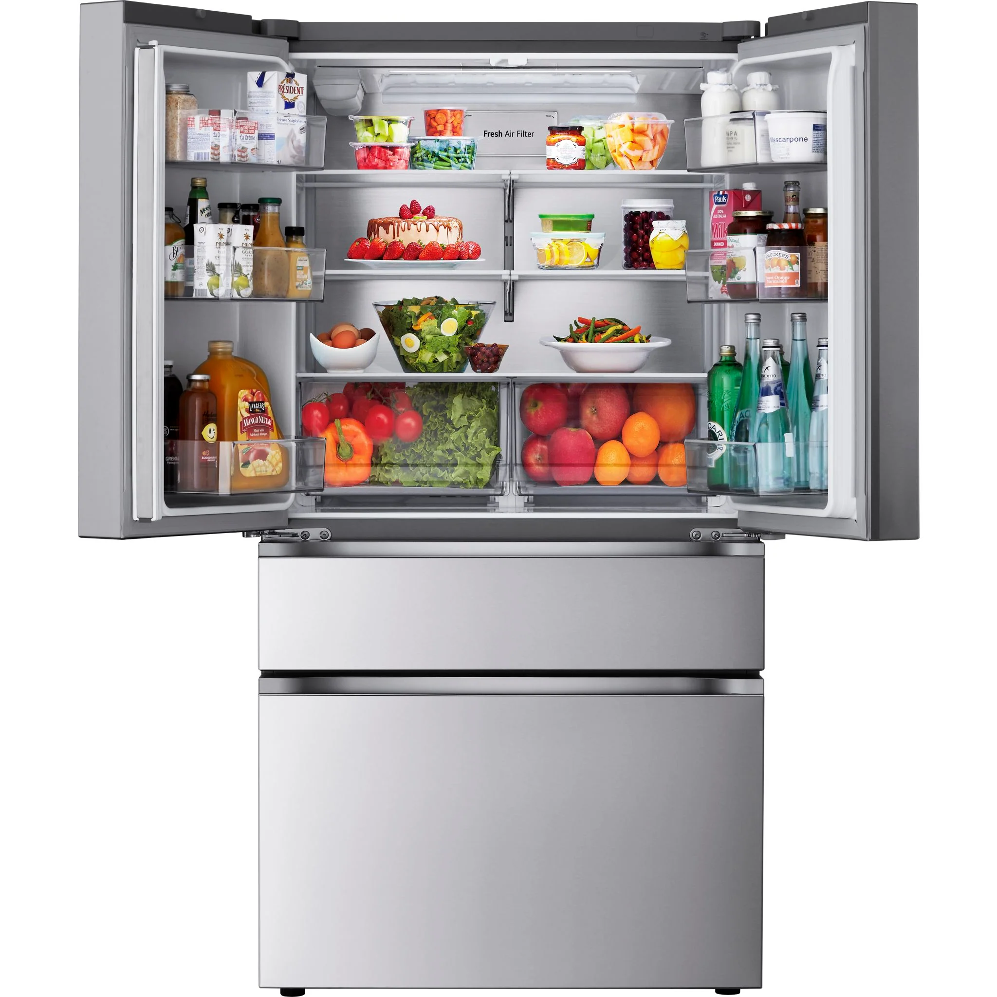 LG 30 cu. ft. Smart Standard-Depth MAX™ 4-Door French Door Refrigerator with Full-Convert Drawer - Stainless (LF30S8210S) - Image 8