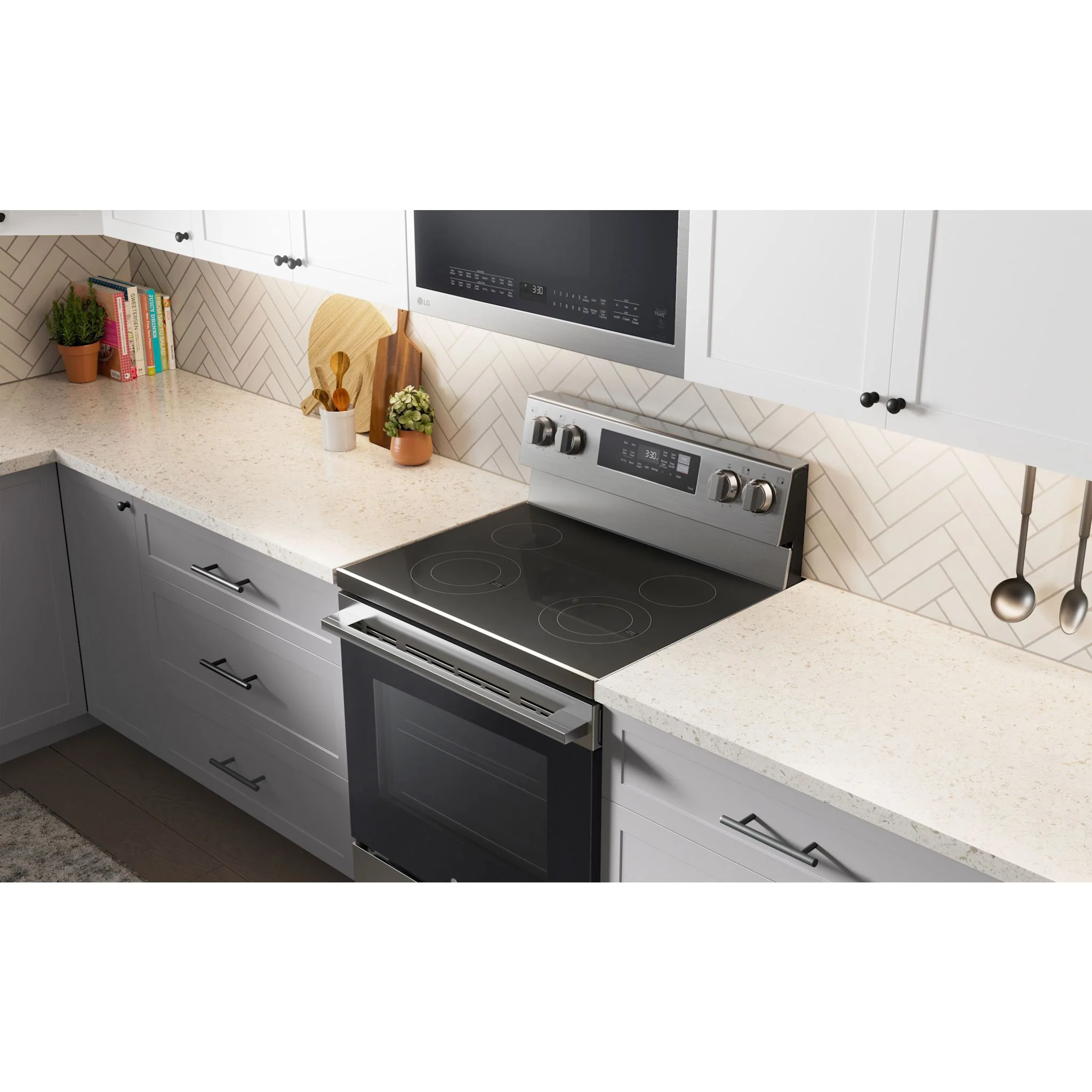 LG 30" Elec. 6.3 cu ft. Range | Probake, EasyClean® & Smart , Stainless, Freestanding - Stainless Steel (LREN6321YE) - Image 17