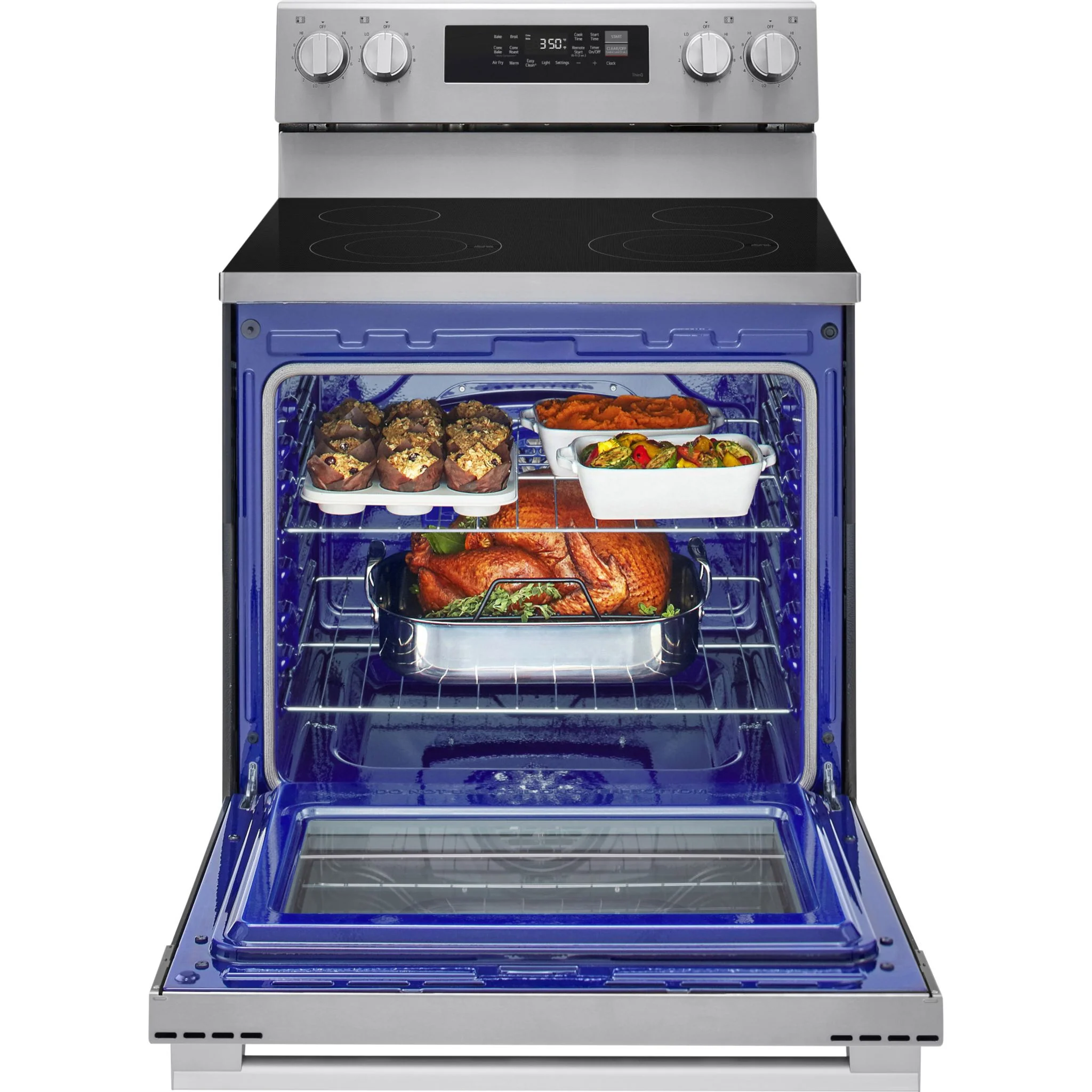 LG 30" Elec. 6.3 cu ft. Range | Probake, EasyClean® & Smart , Stainless, Freestanding - Stainless Steel (LREN6321YE) - Image 7