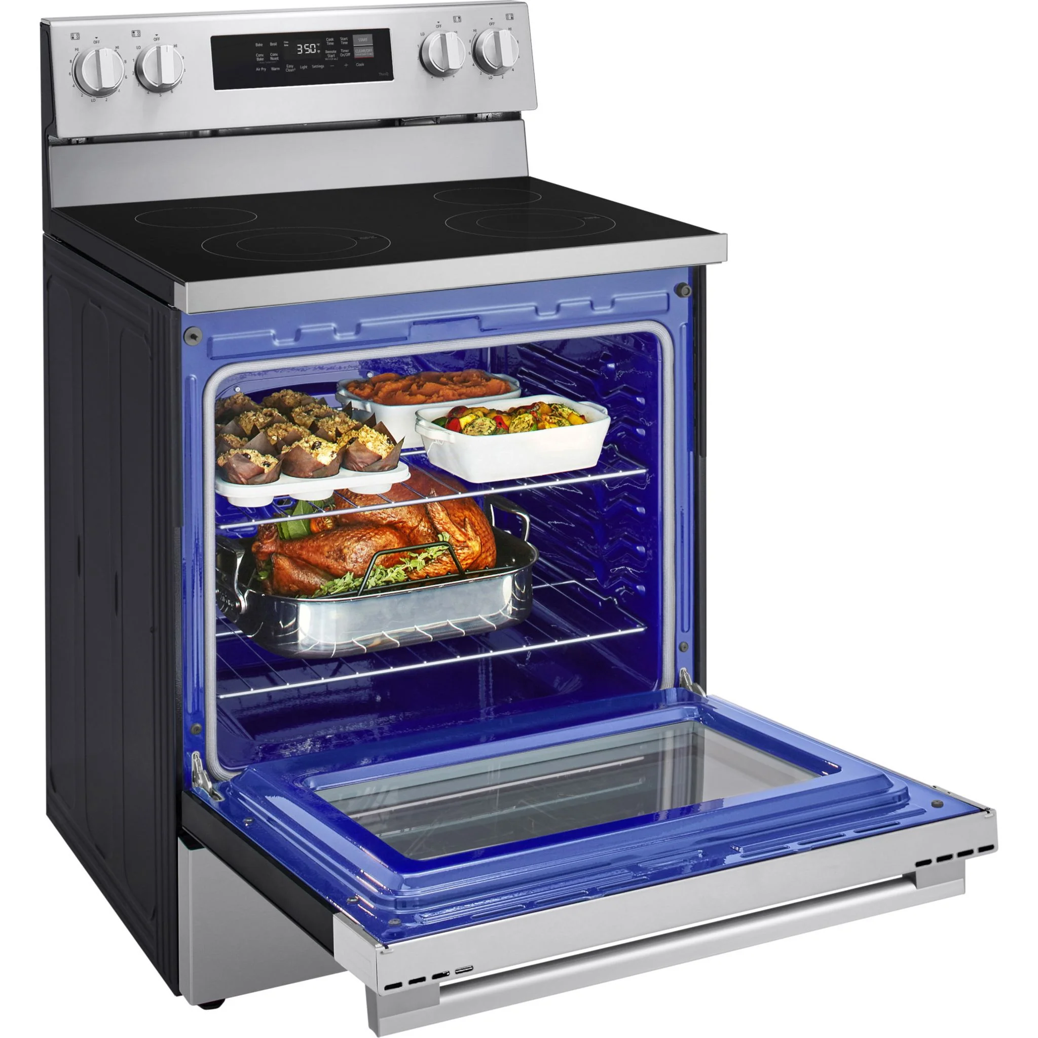 LG 30" Elec. 6.3 cu ft. Range | Probake, EasyClean® & Smart , Stainless, Freestanding - Stainless Steel (LREN6321YE) - Image 9