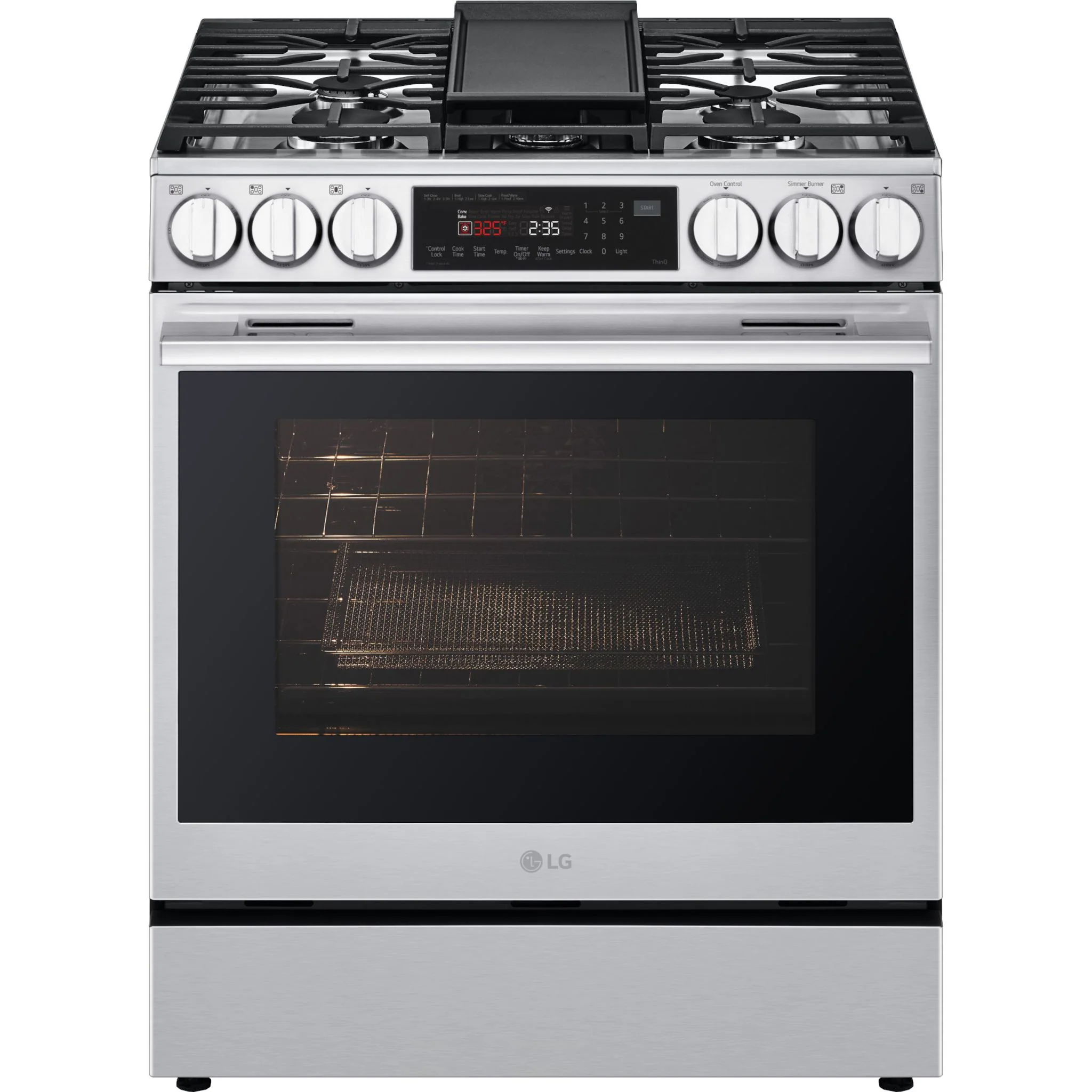 LG 30" Gas Range (LSGL6335X) - PrintProof Steel - Image 2