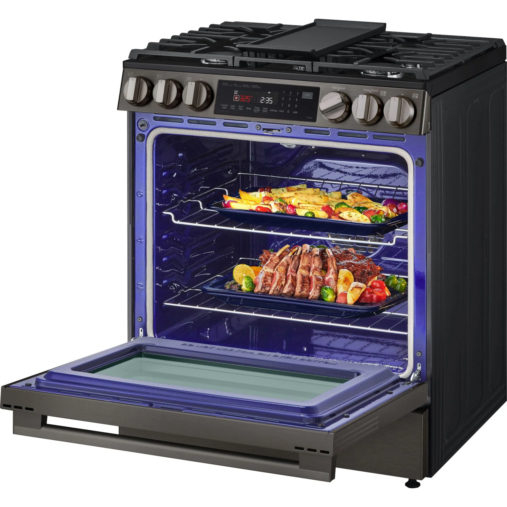 LG 30" Gas Range (LSGL6335Z) - Black Stainless Steel - Image 11