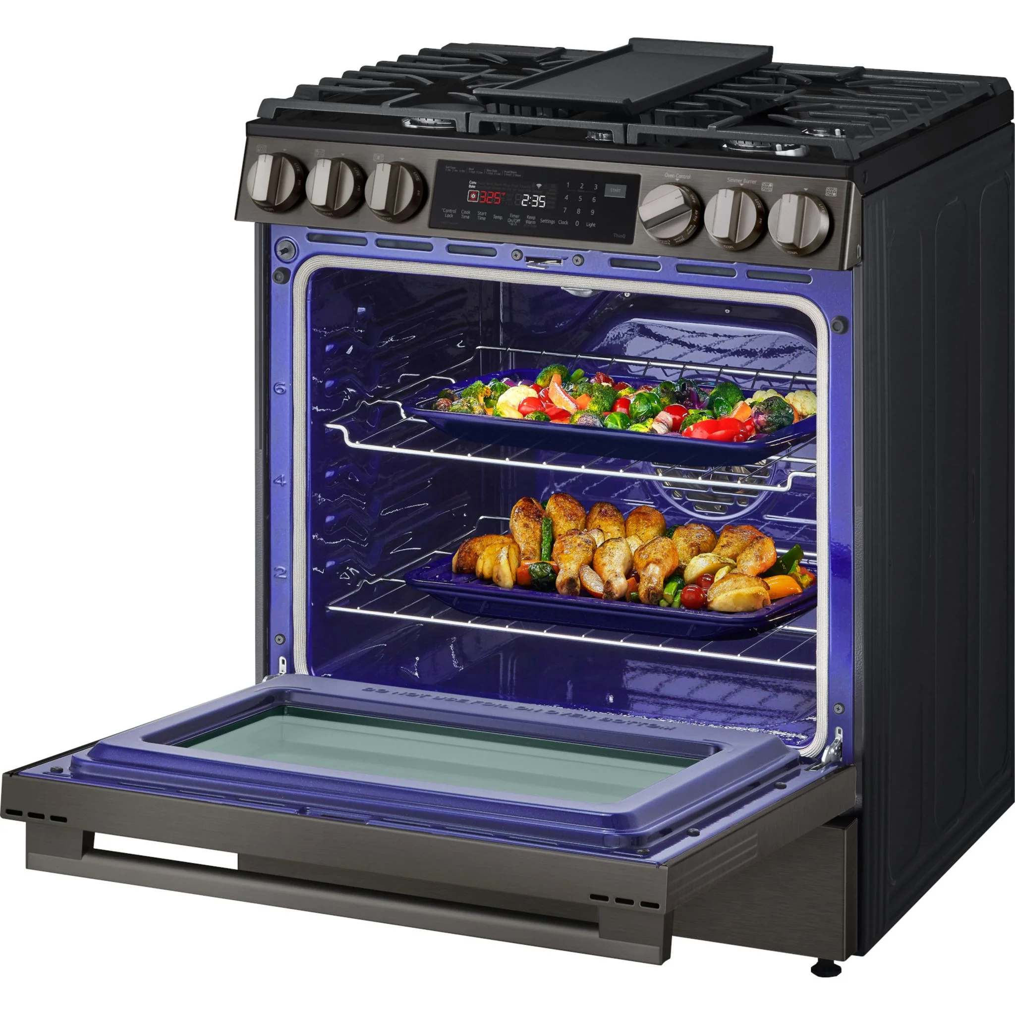 LG 30" Gas Range (LSGL6335Z) - Black Stainless Steel - Image 12