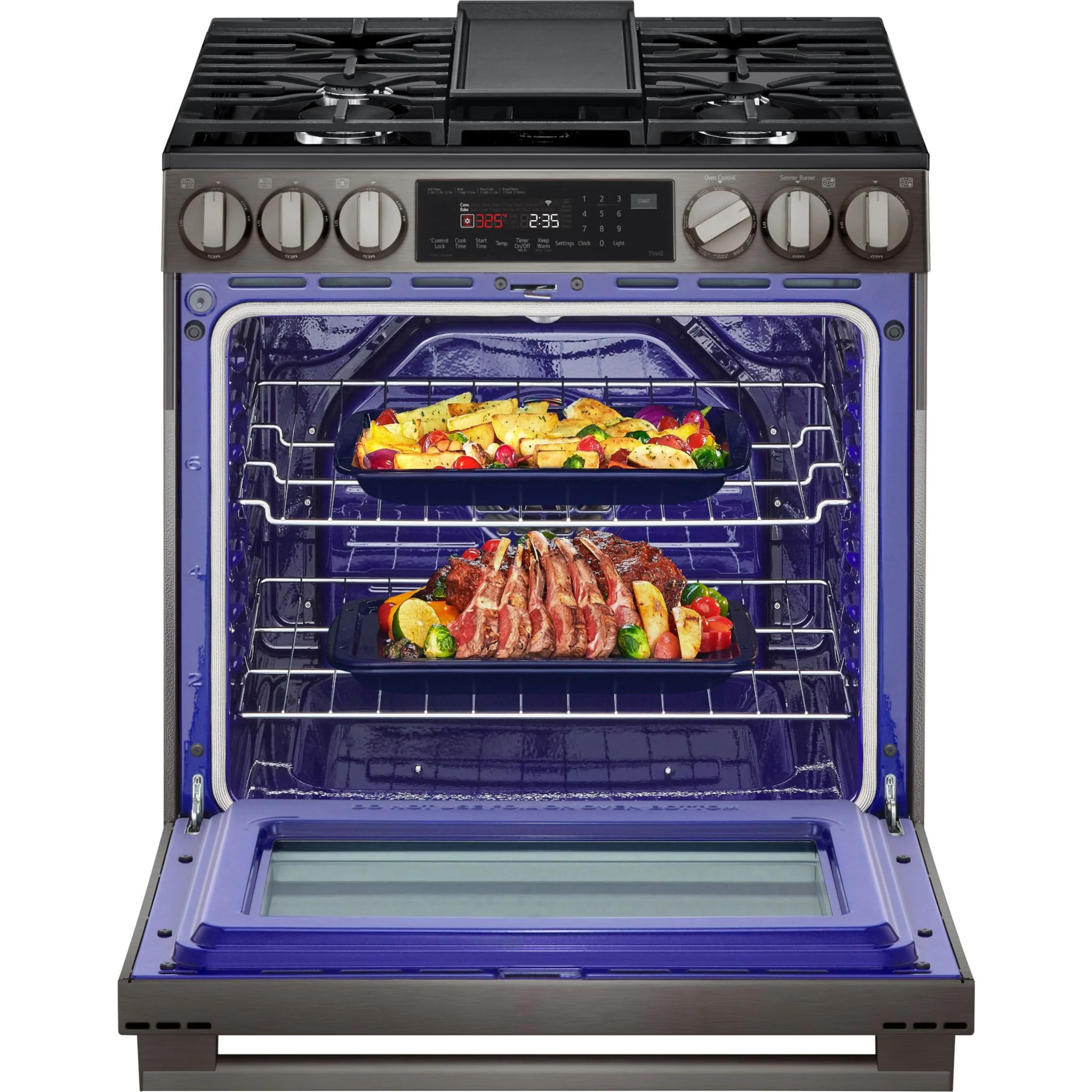 LG 30" Gas Range (LSGL6335Z) - Black Stainless Steel - Image 7