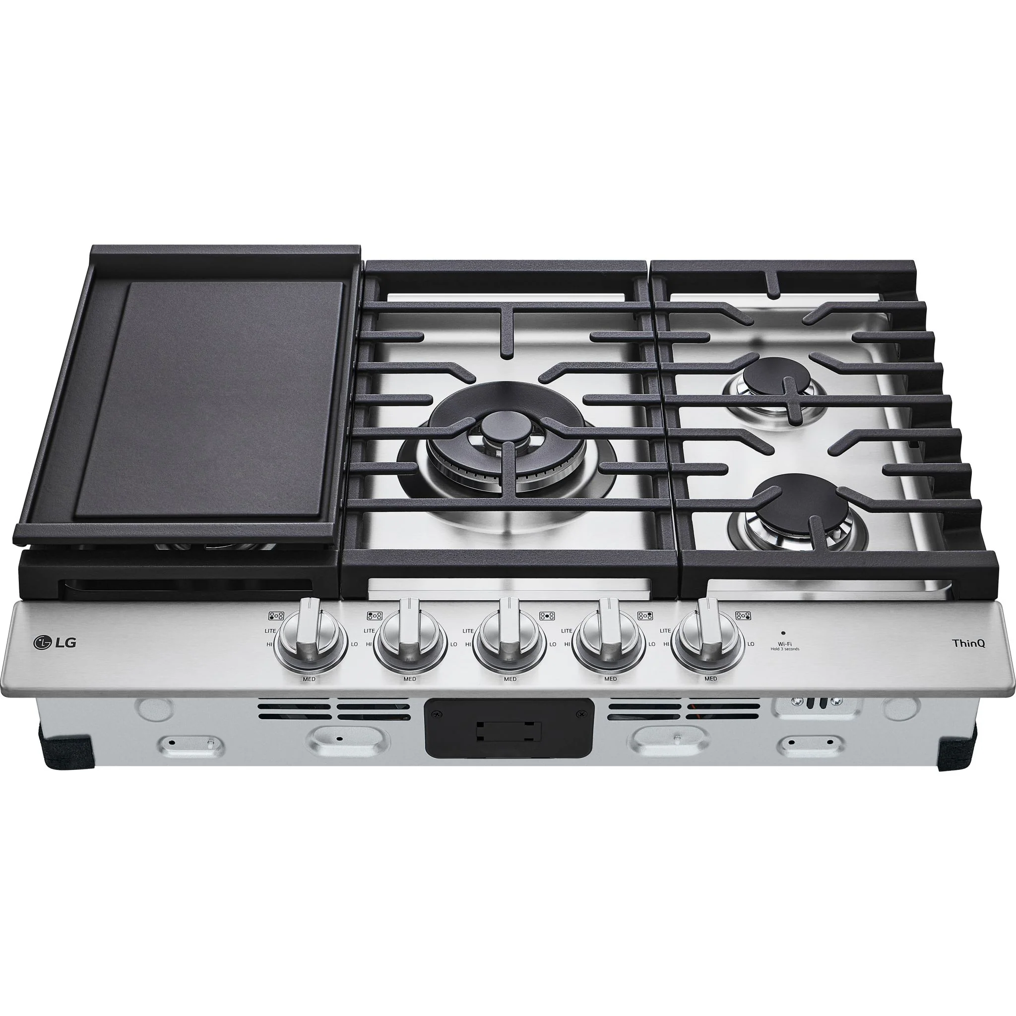 LG 30” Smart Gas Cooktop with UltraHeat™ 22K BTU Dual Burner and LED Knobs - Stainless (CBGJ3027S) - Image 11