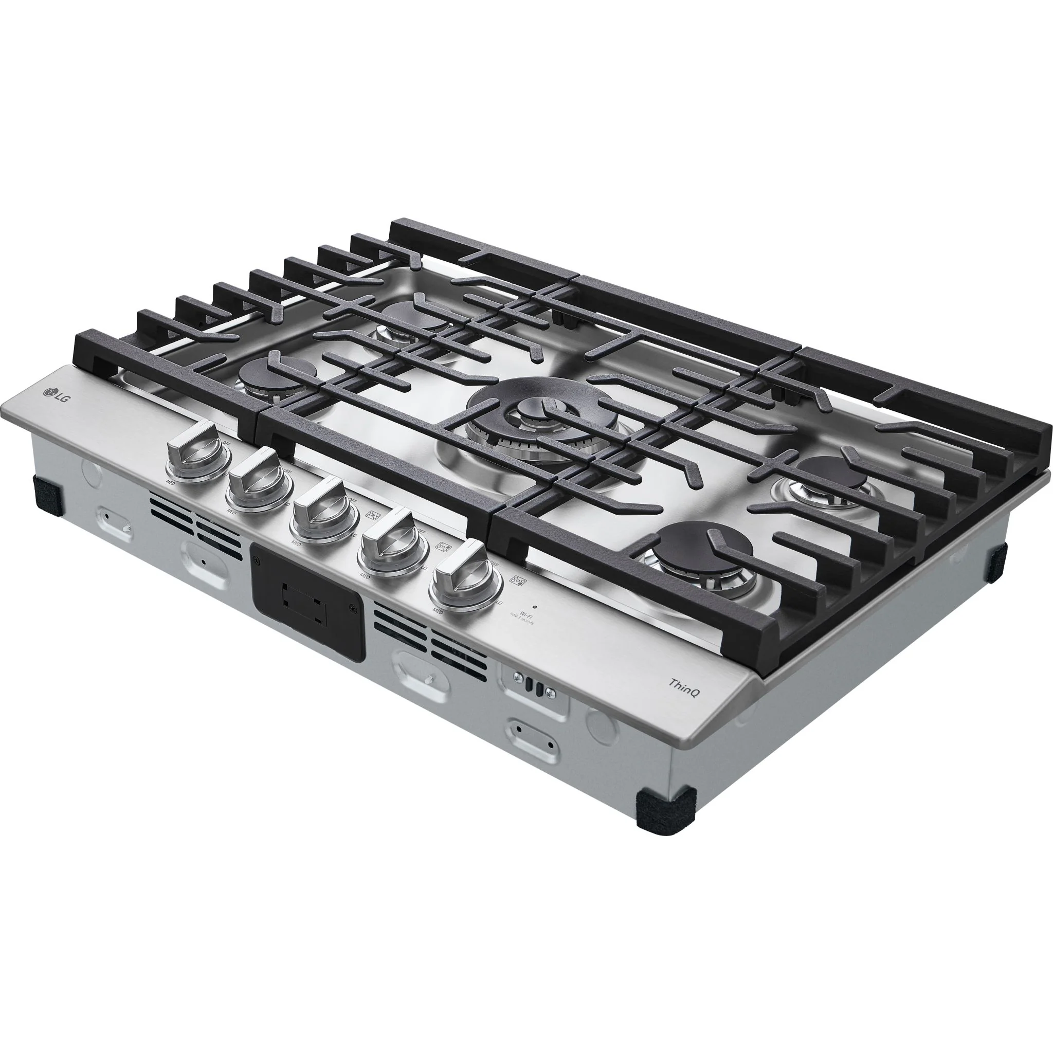 LG 30” Smart Gas Cooktop with UltraHeat™ 22K BTU Dual Burner and LED Knobs - Stainless (CBGJ3027S) - Image 3