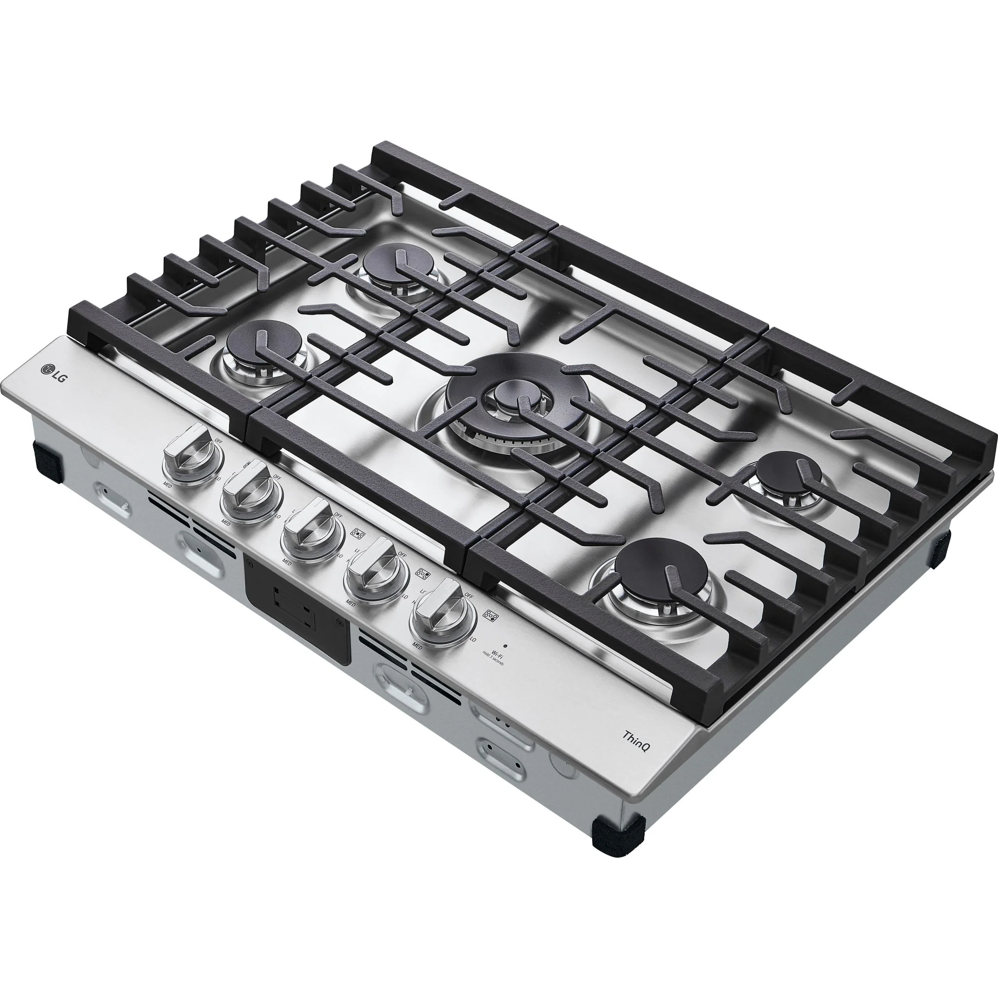 LG 30” Smart Gas Cooktop with UltraHeat™ 22K BTU Dual Burner and LED Knobs - Stainless (CBGJ3027S) - Image 4