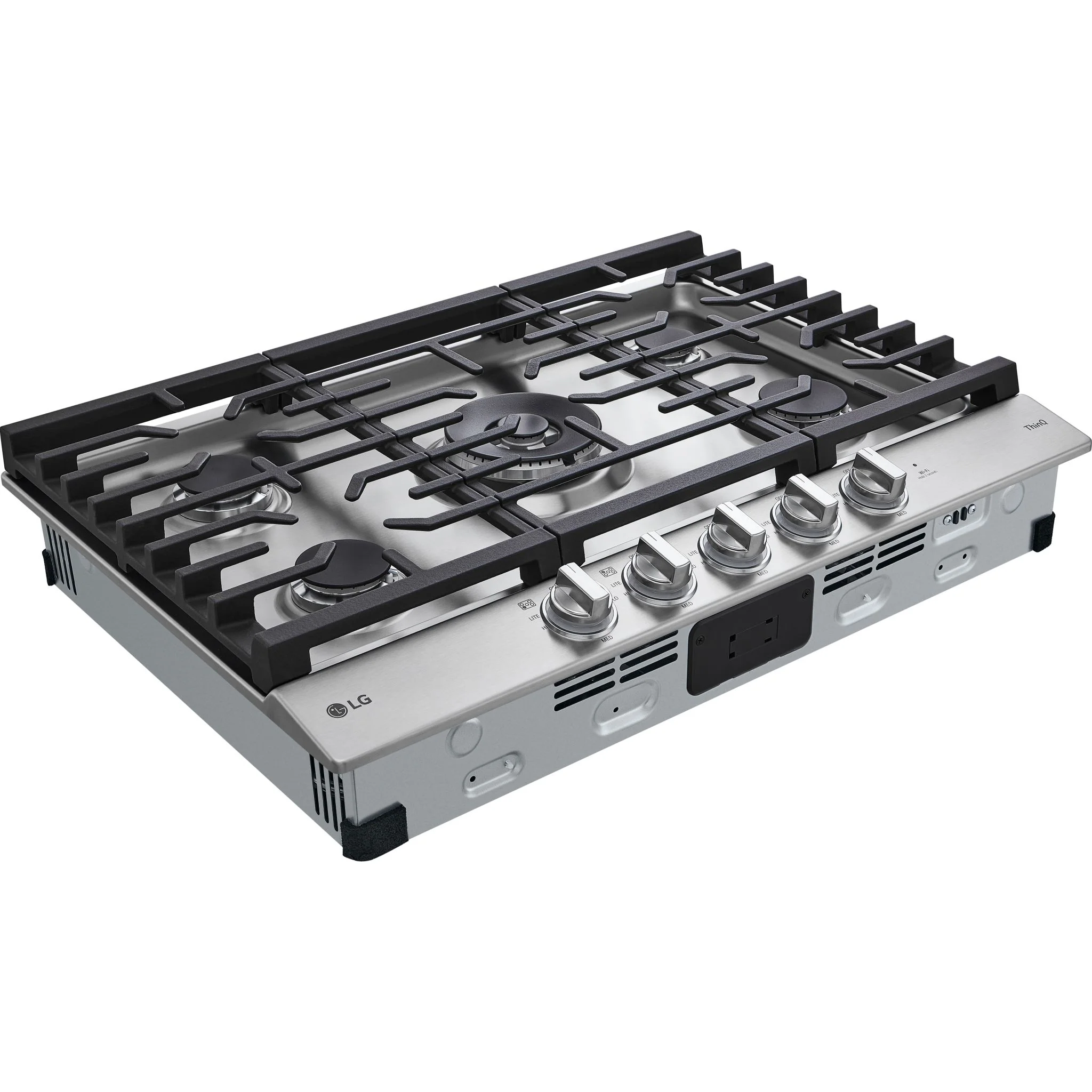 LG 30” Smart Gas Cooktop with UltraHeat™ 22K BTU Dual Burner and LED Knobs - Stainless (CBGJ3027S) - Image 6