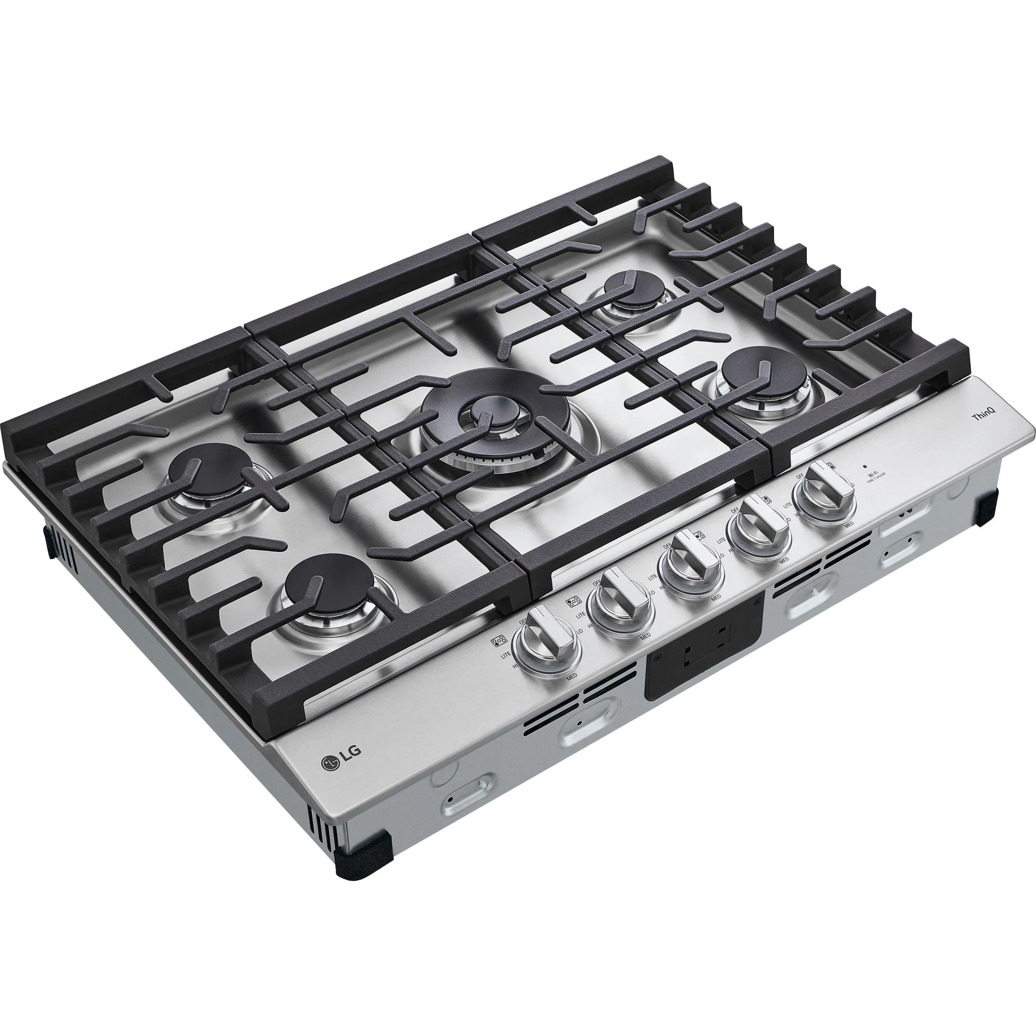 LG 30” Smart Gas Cooktop with UltraHeat™ 22K BTU Dual Burner and LED Knobs - Stainless (CBGJ3027S) - Image 7