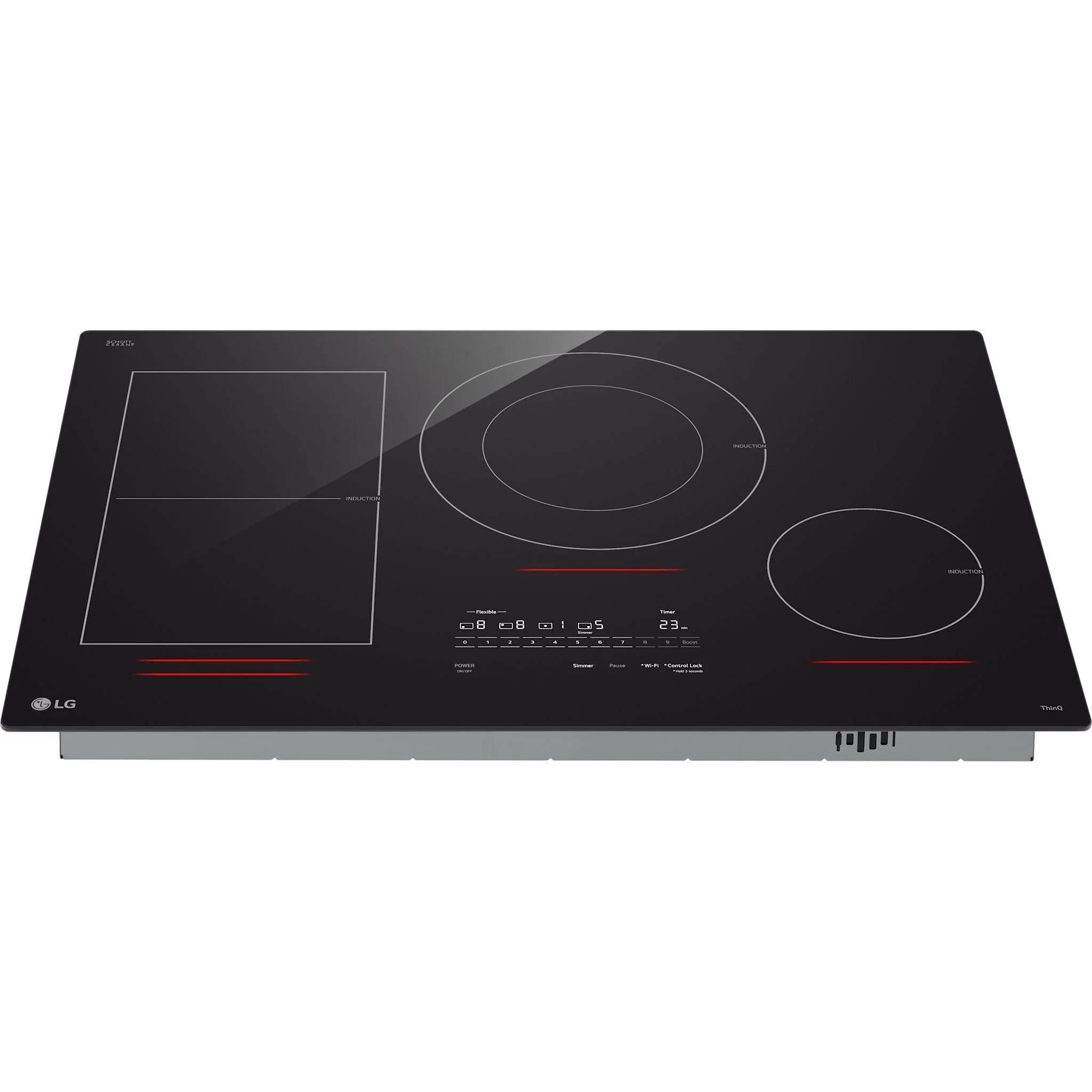 LG 30” Smart Induction Cooktop with UltraHeat™ 5.0kW Element - Black (CBIH3017BE) - Image 2