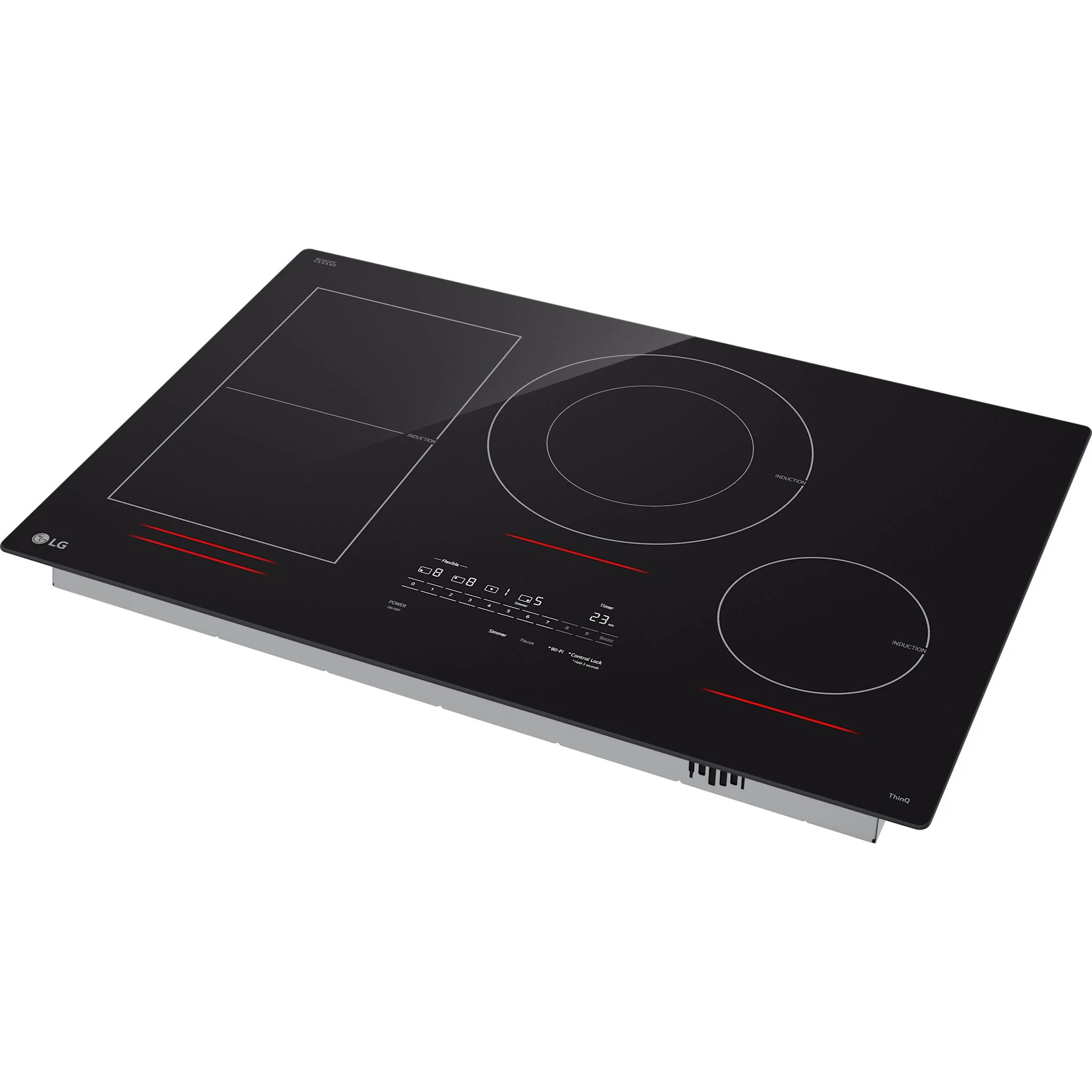 LG 30” Smart Induction Cooktop with UltraHeat™ 5.0kW Element - Black (CBIH3017BE) - Image 3