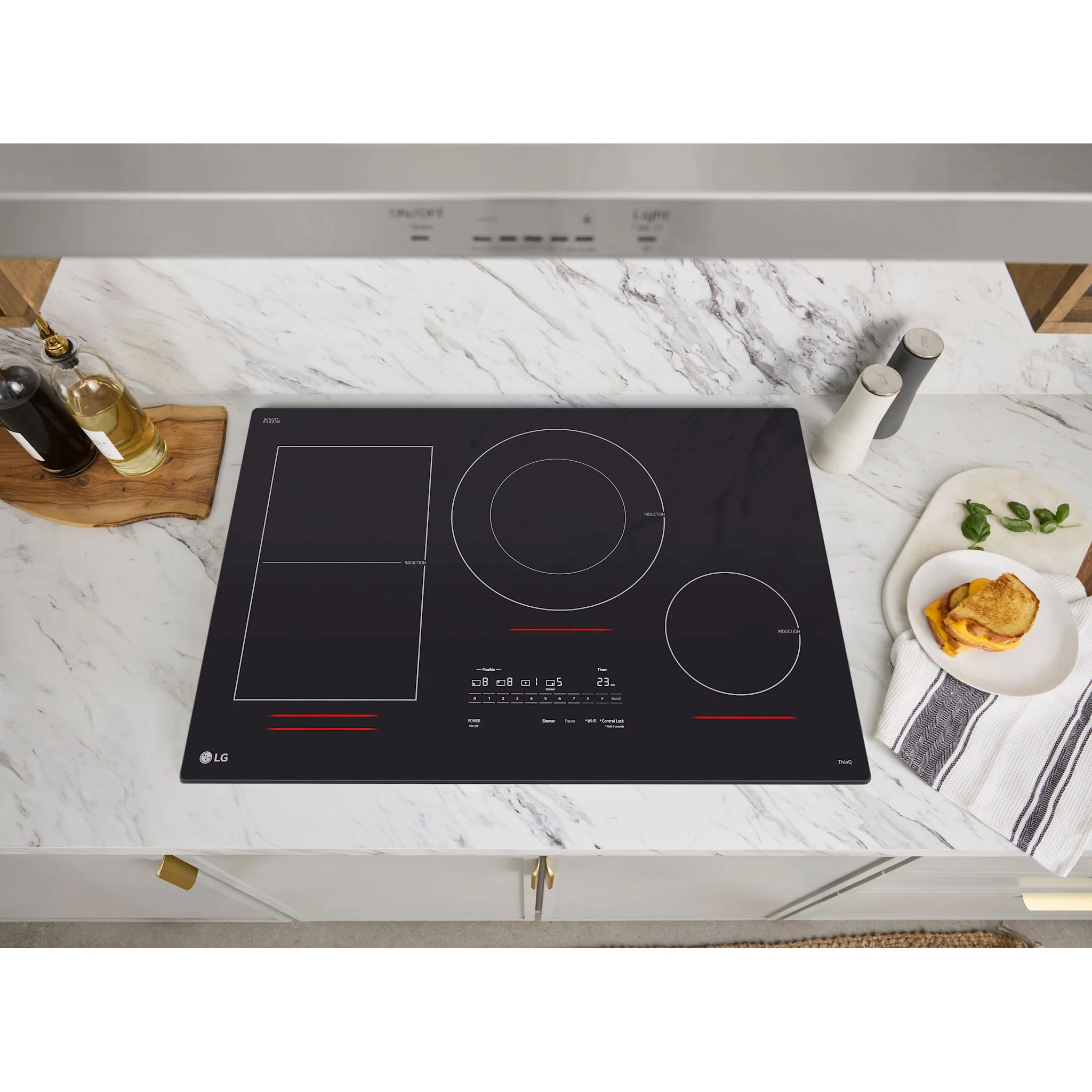 LG 30” Smart Induction Cooktop with UltraHeat™ 5.0kW Element - Black (CBIH3017BE) - Image 9
