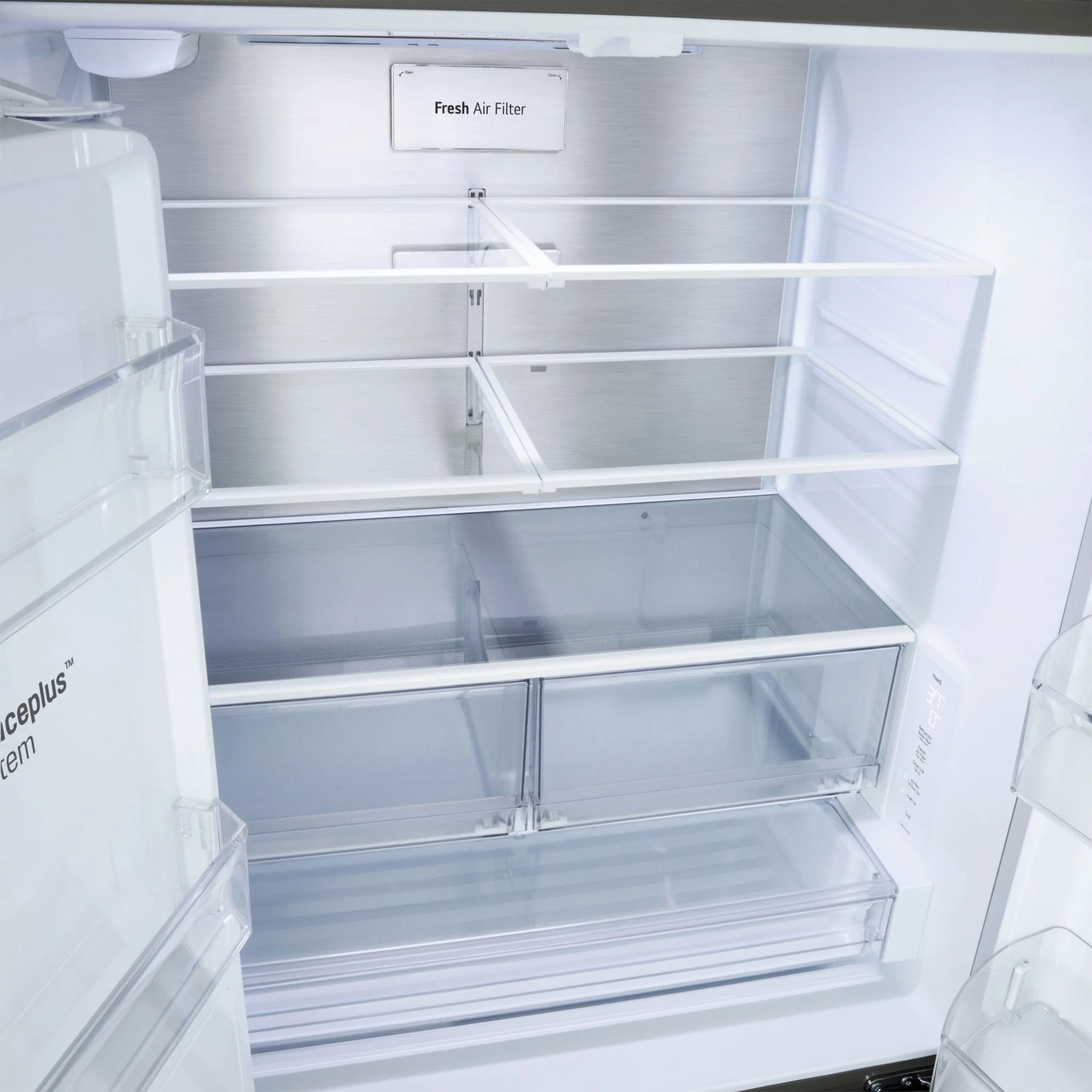 LG 36" French 3-Door Counter-Depth MAX Refrigerator, Zero Clearance, Dual Ice & Tall Ice Water Dispenser - Stainless Steel (LF24Z6330S) - Image 10