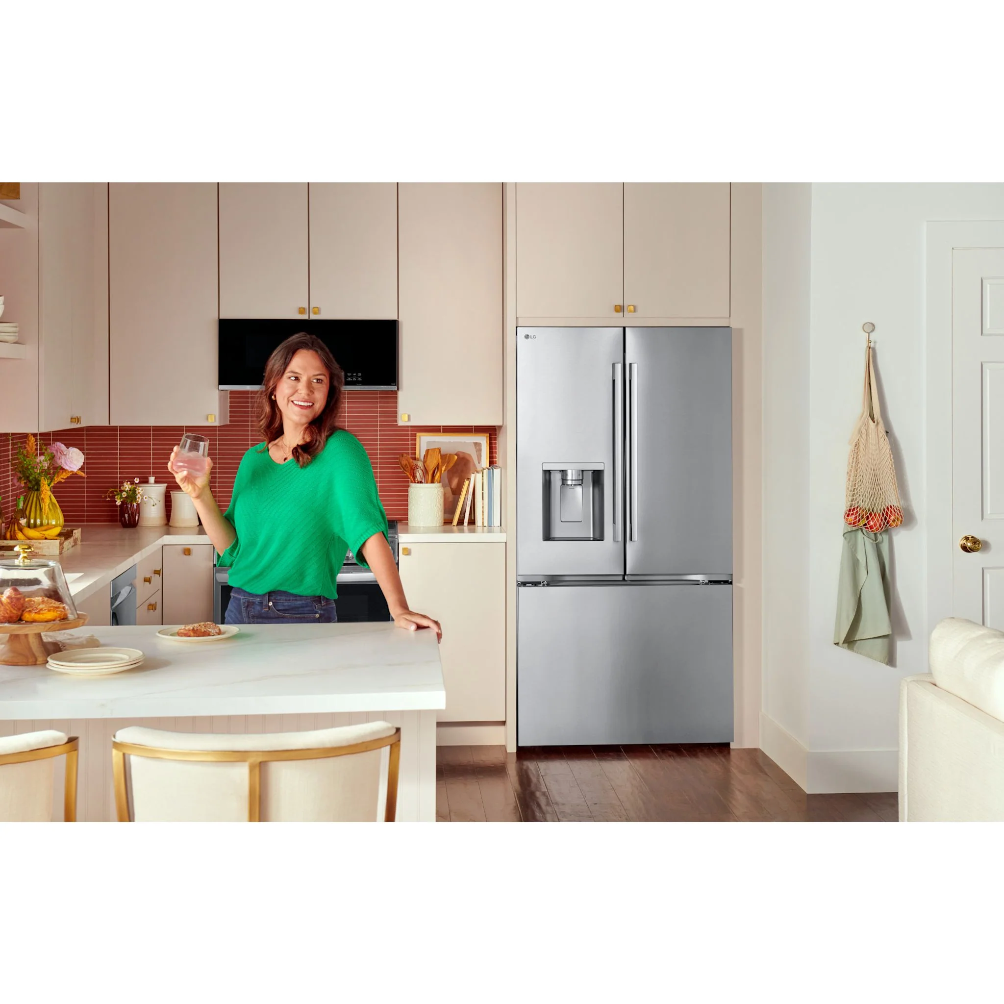 LG 36" French 3-Door Counter-Depth MAX Refrigerator, Zero Clearance, Dual Ice & Tall Ice Water Dispenser - Stainless Steel (LF24Z6330S) - Image 20
