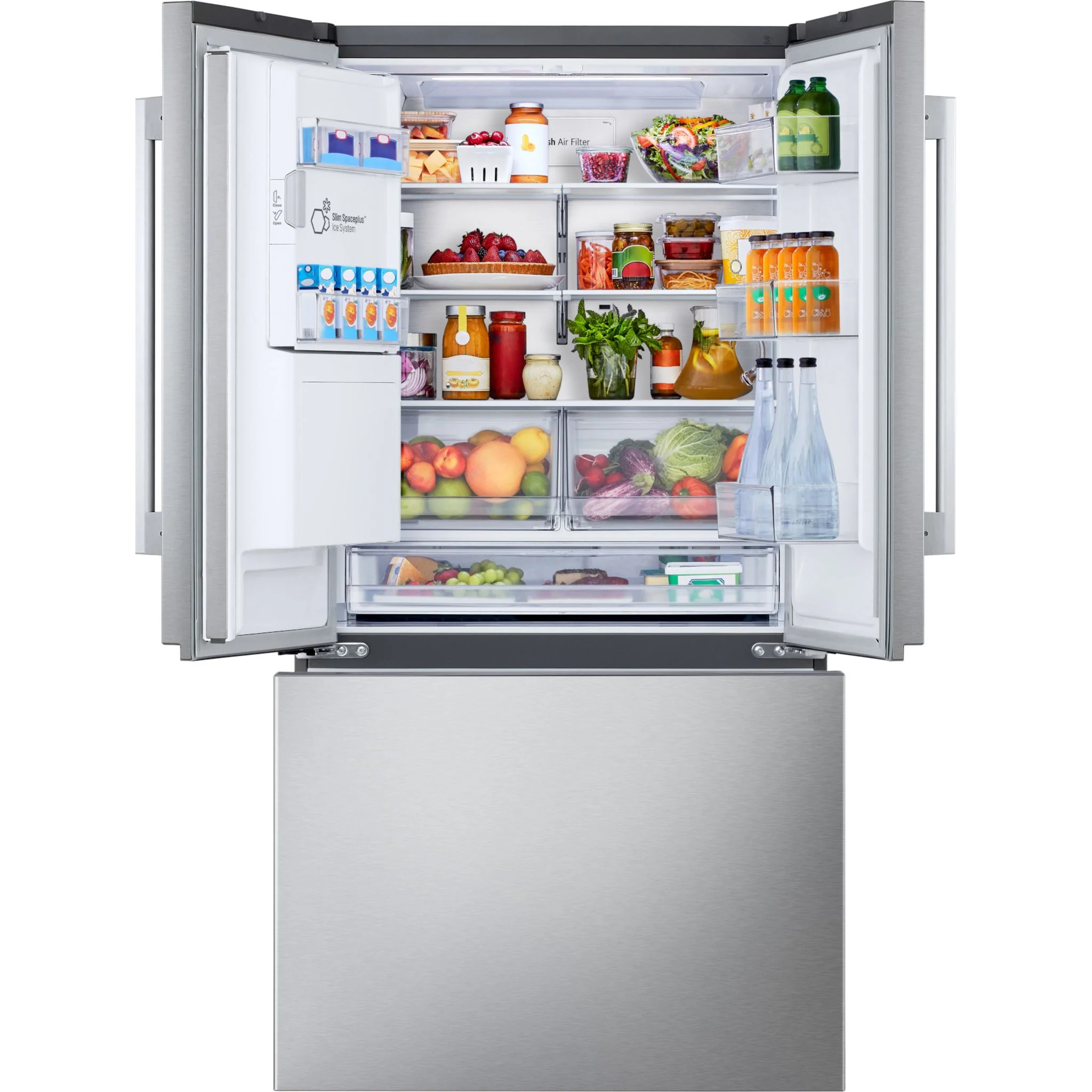 LG 36" French 3-Door Counter-Depth MAX Refrigerator, Zero Clearance, Dual Ice & Tall Ice Water Dispenser - Stainless Steel (LF24Z6330S) - Image 6