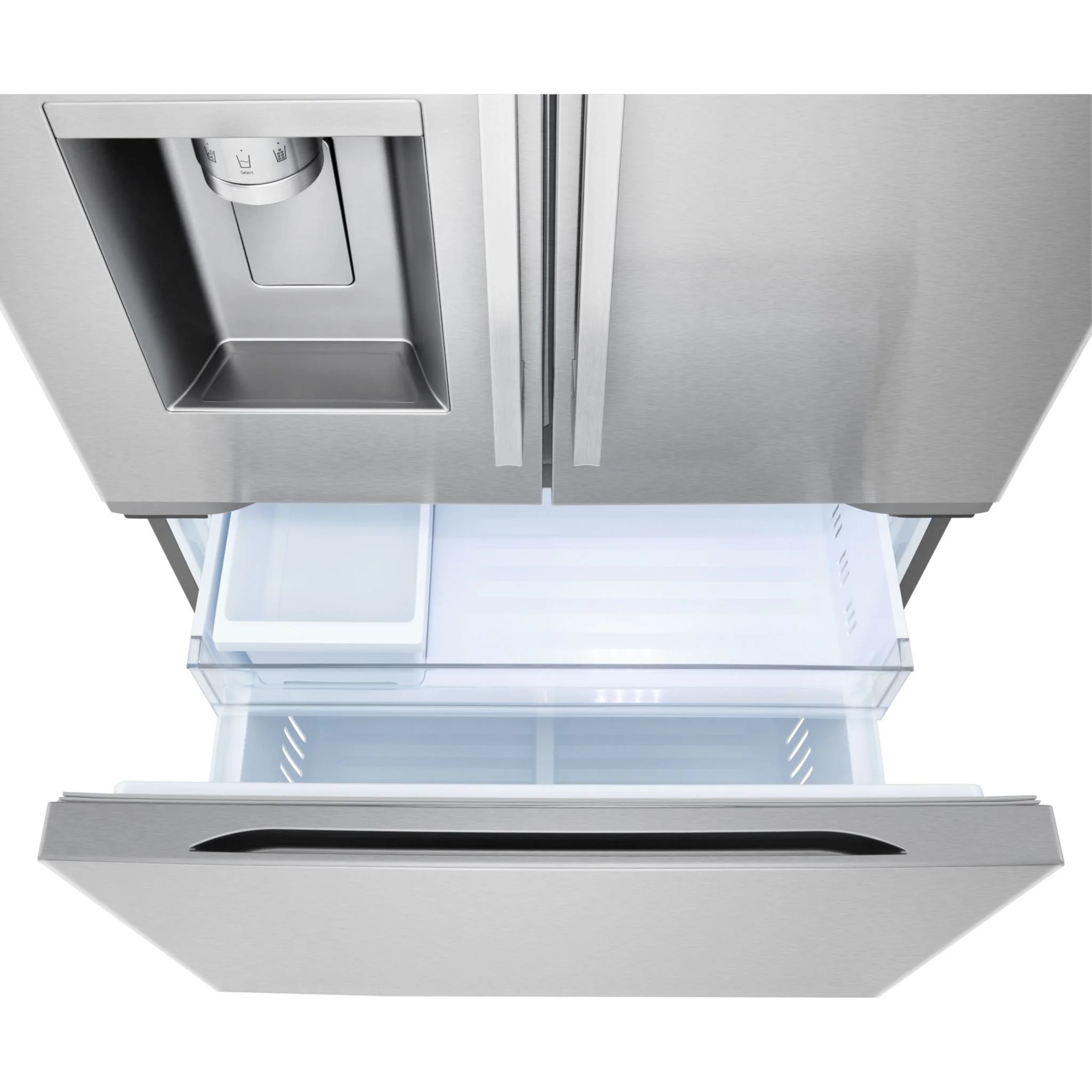 LG 36" French 3-Door Counter-Depth MAX Refrigerator, Zero Clearance, Dual Ice & Tall Ice Water Dispenser - Stainless Steel (LF24Z6330S) - Image 9