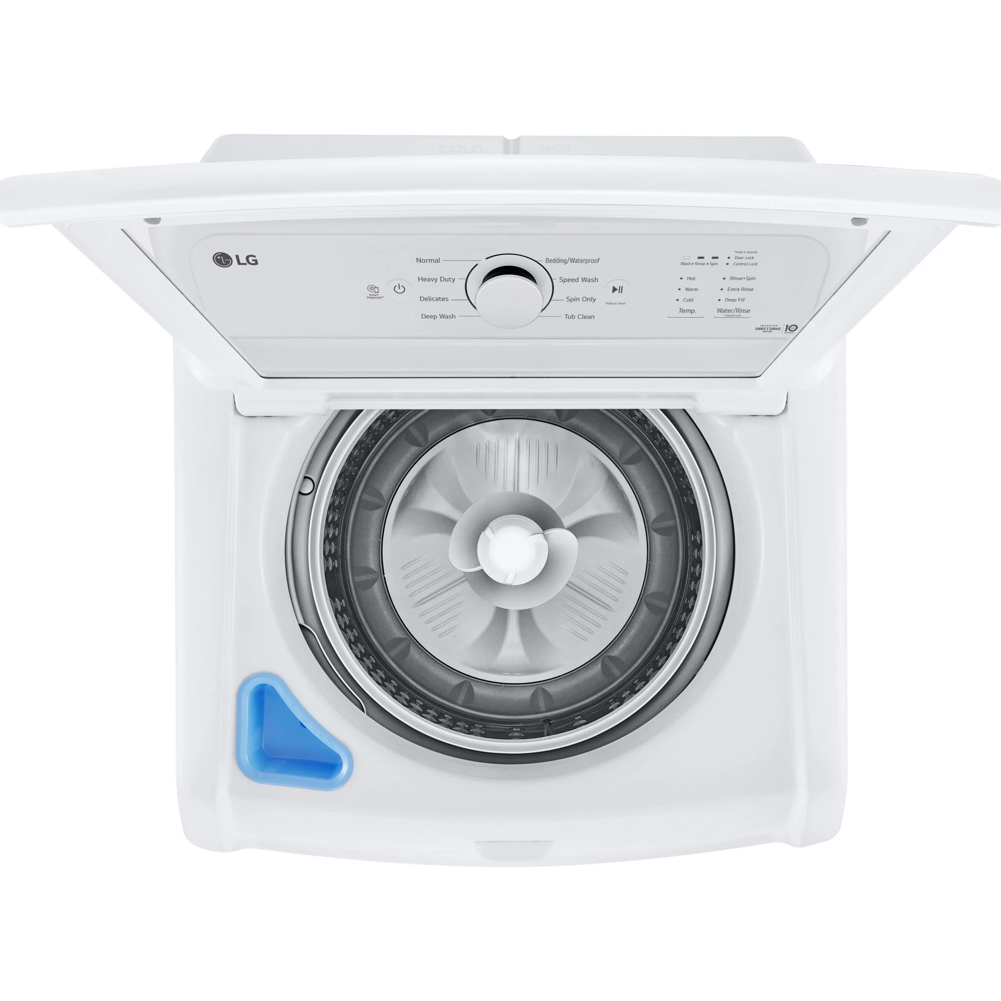 LG 4.1 cu. ft. Capacity Top Load Washer with Agitator and SlamProof Glass Lid - White (WT6105CW) - Image 11