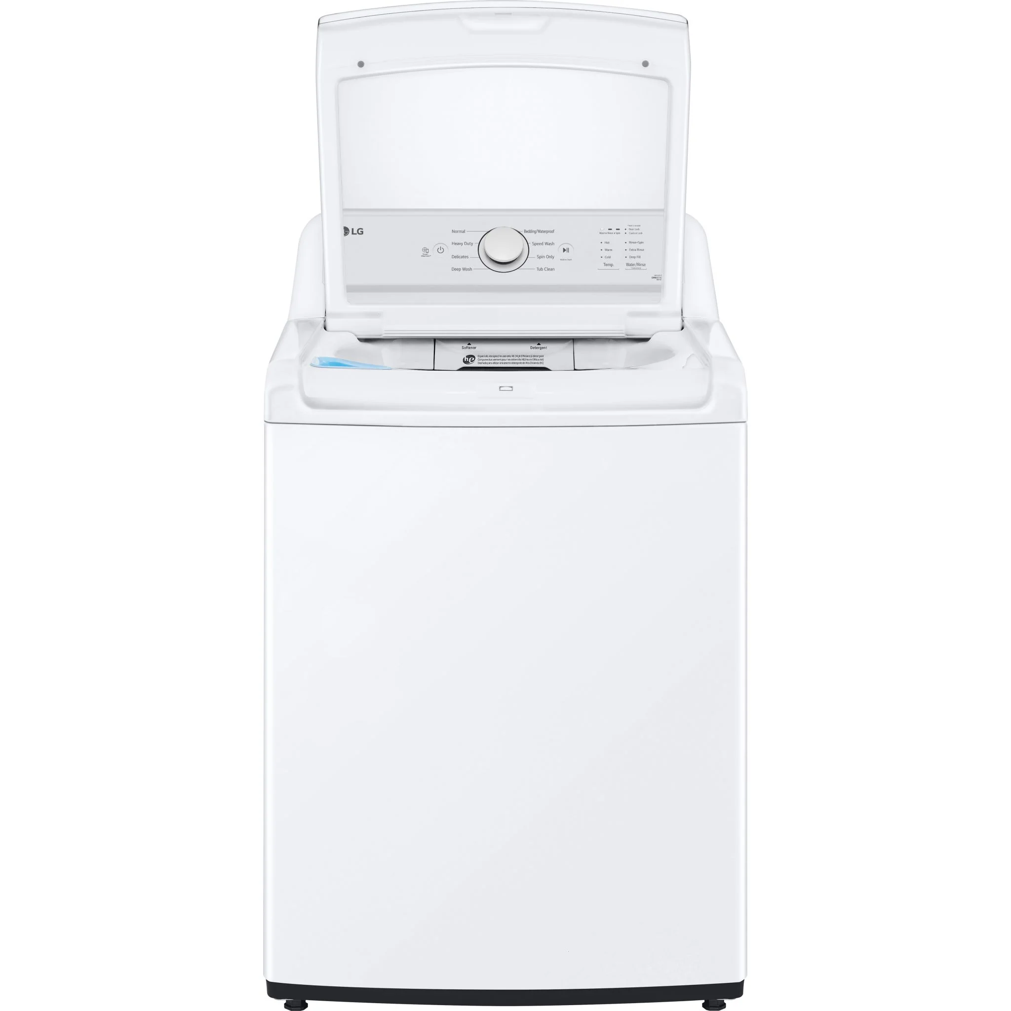 LG 4.1 cu. ft. Capacity Top Load Washer with Agitator and SlamProof Glass Lid - White (WT6105CW) - Image 3