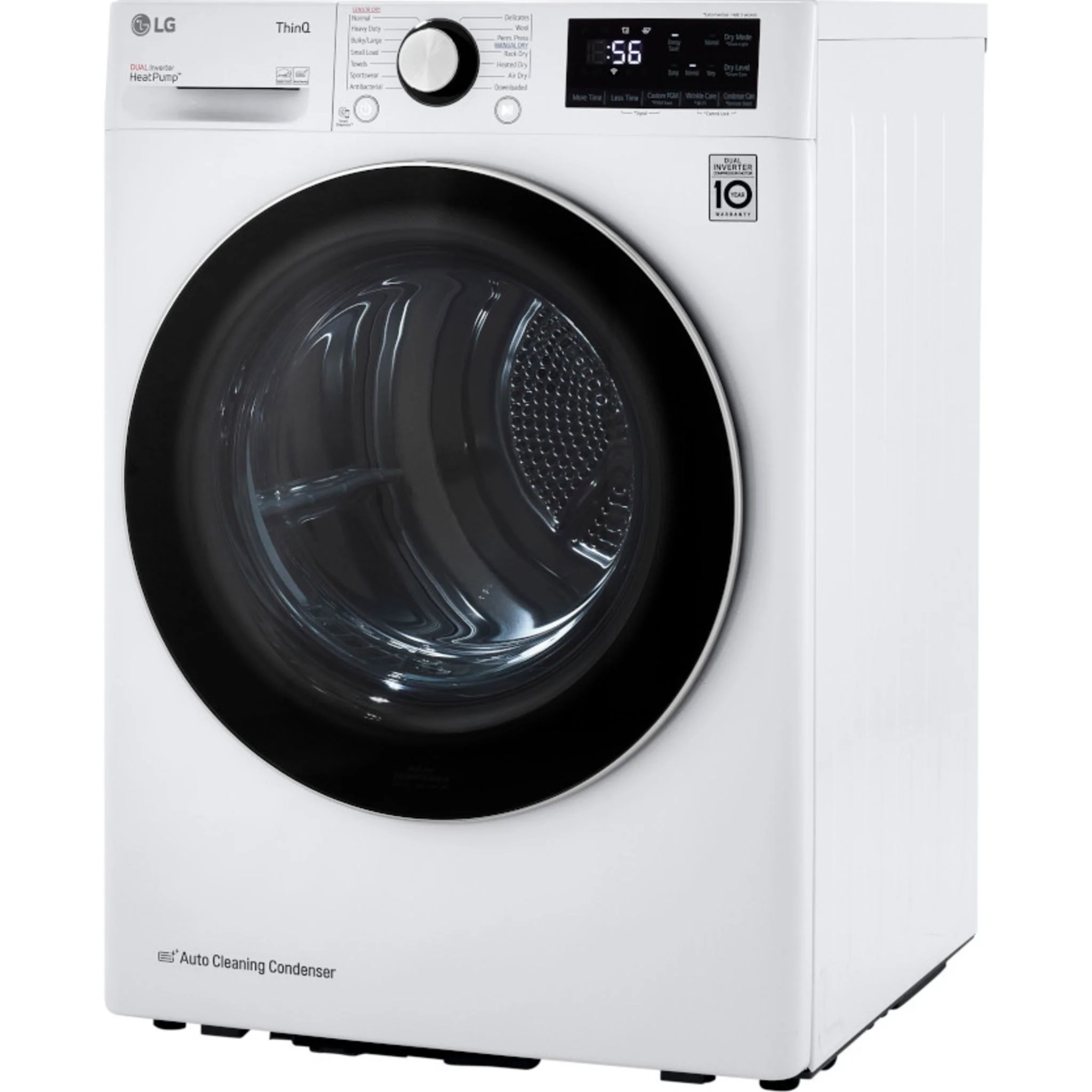 LG 4.2 cu.ft. Smart wi-fi Enabled Compact Front Load Dryer with Dual Inverter HeatPump™ Technology - White (DLHC1455W) - Image 2