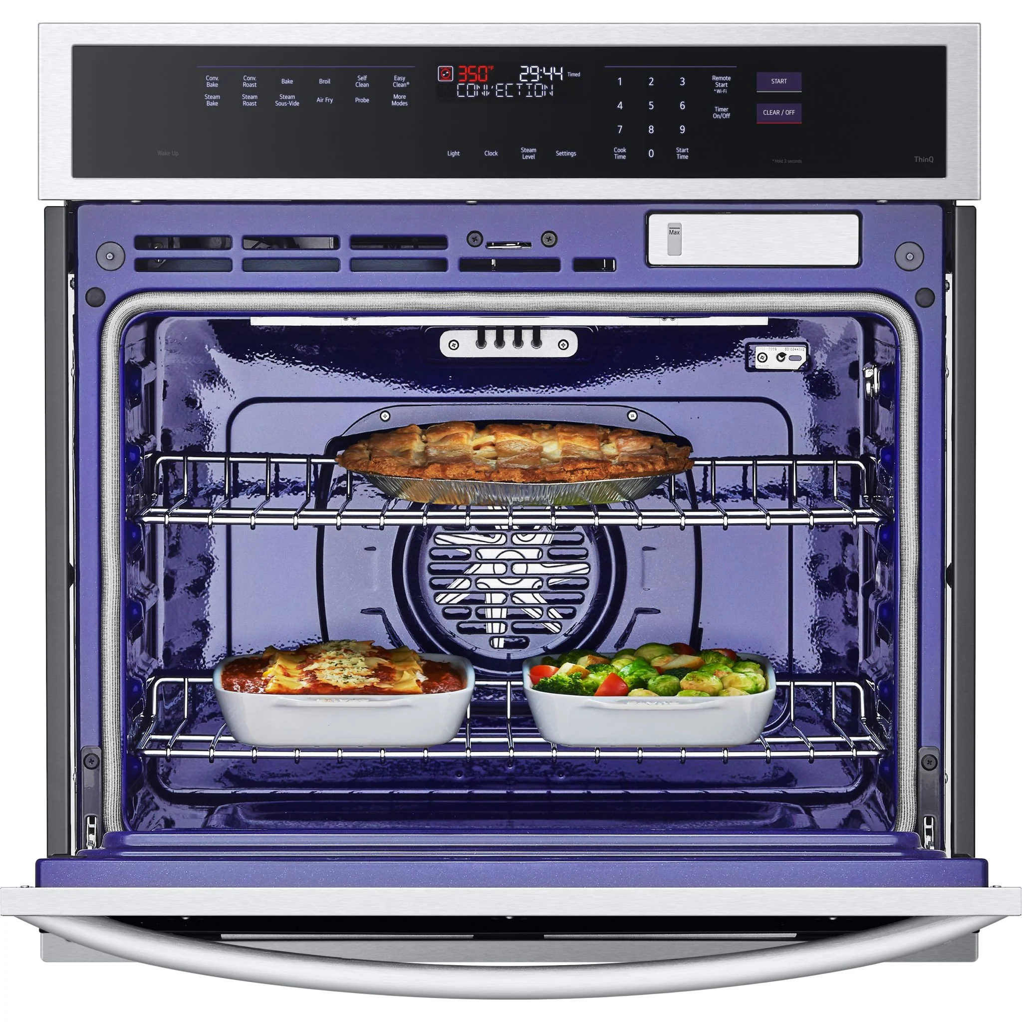 LG 4.7 cu. ft. Smart Wall Oven with InstaView®, True Convection, Air Fry, and Steam Sous Vide - Stainless (WSEP4727F) - Image 11