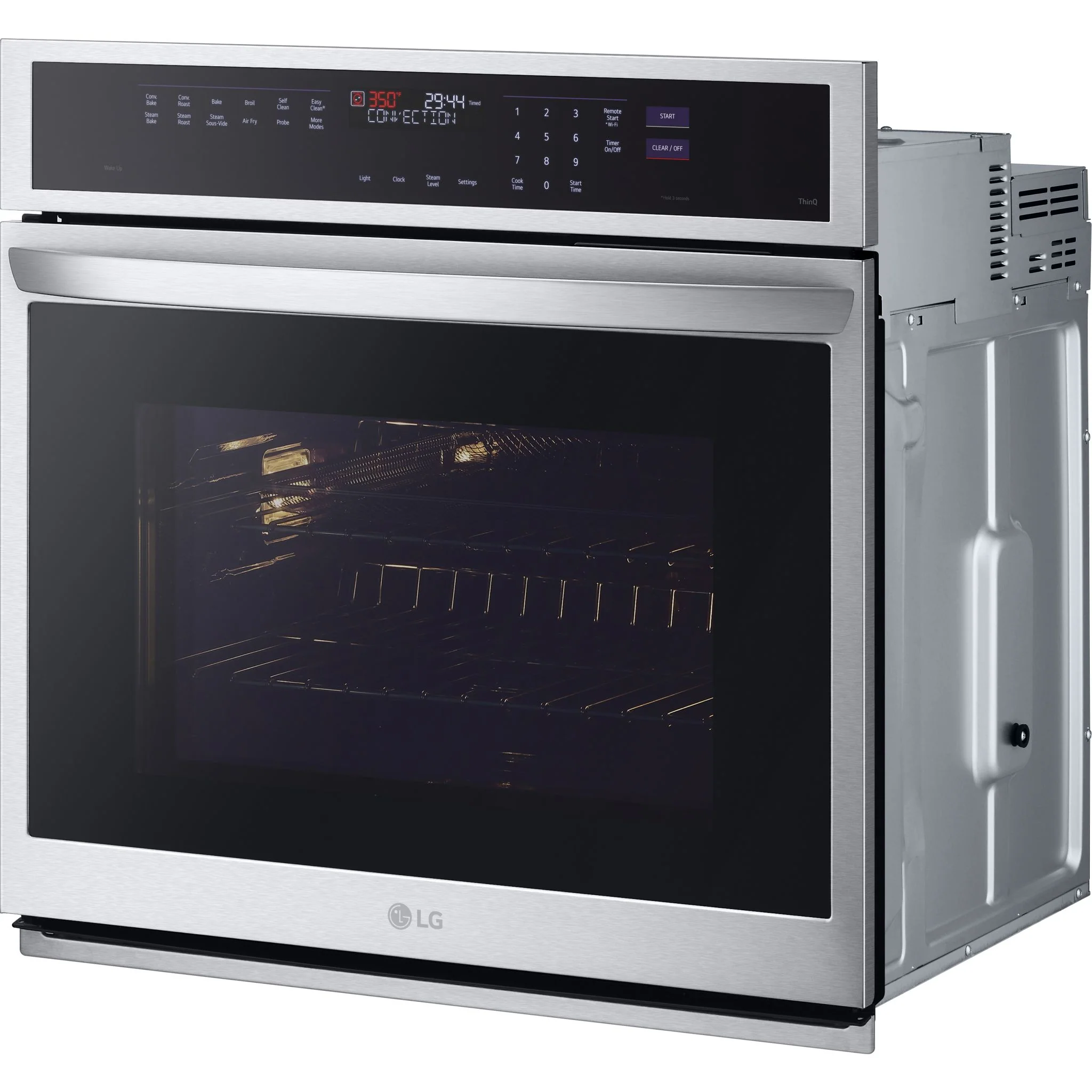 LG 4.7 cu. ft. Smart Wall Oven with InstaView®, True Convection, Air Fry, and Steam Sous Vide - Stainless (WSEP4727F) - Image 6