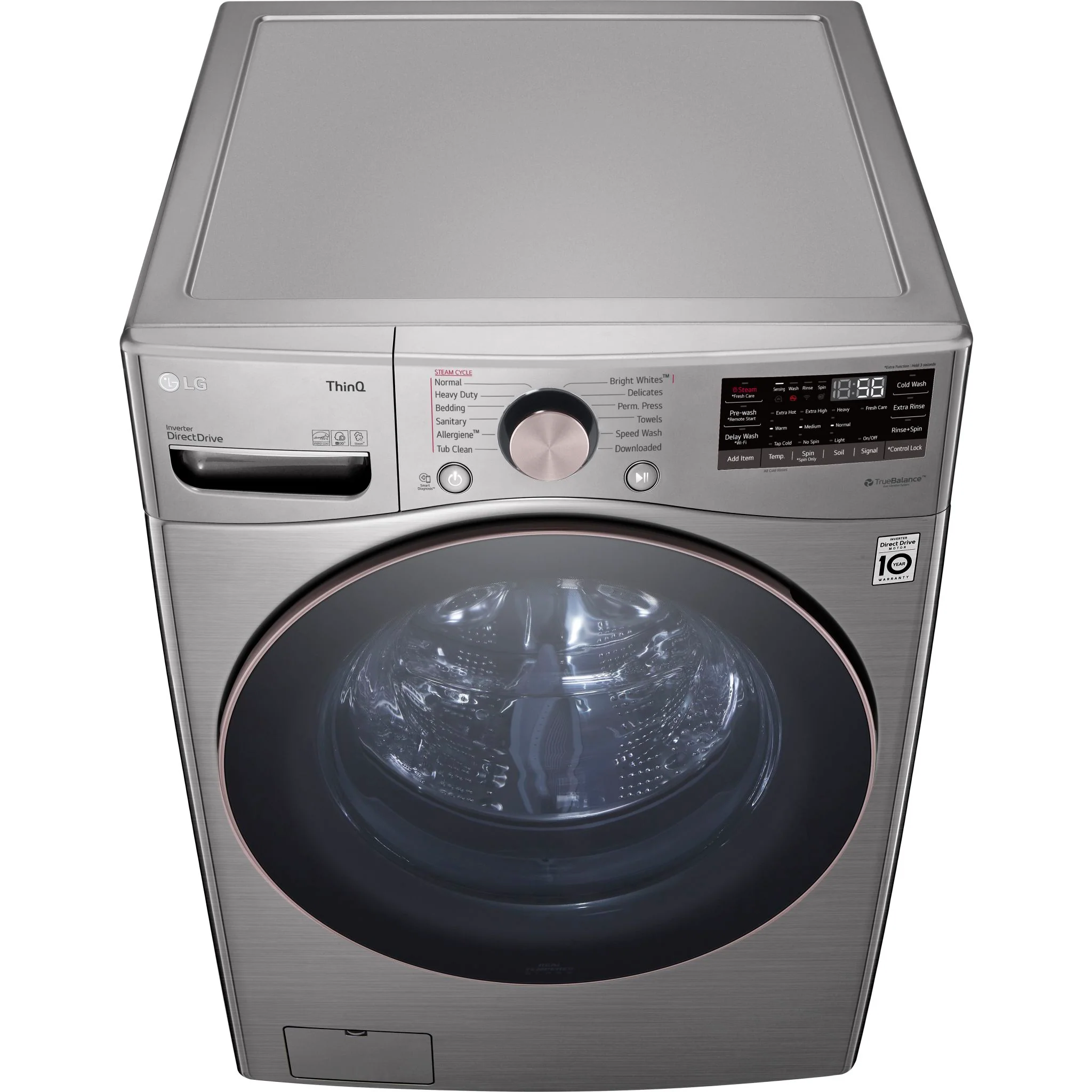 LG 5.2 cu.ft. Ultra Large Capacity Front Load Washer with AI DD™ - Graphite Steel VCM (WM3850HVA) - Image 10
