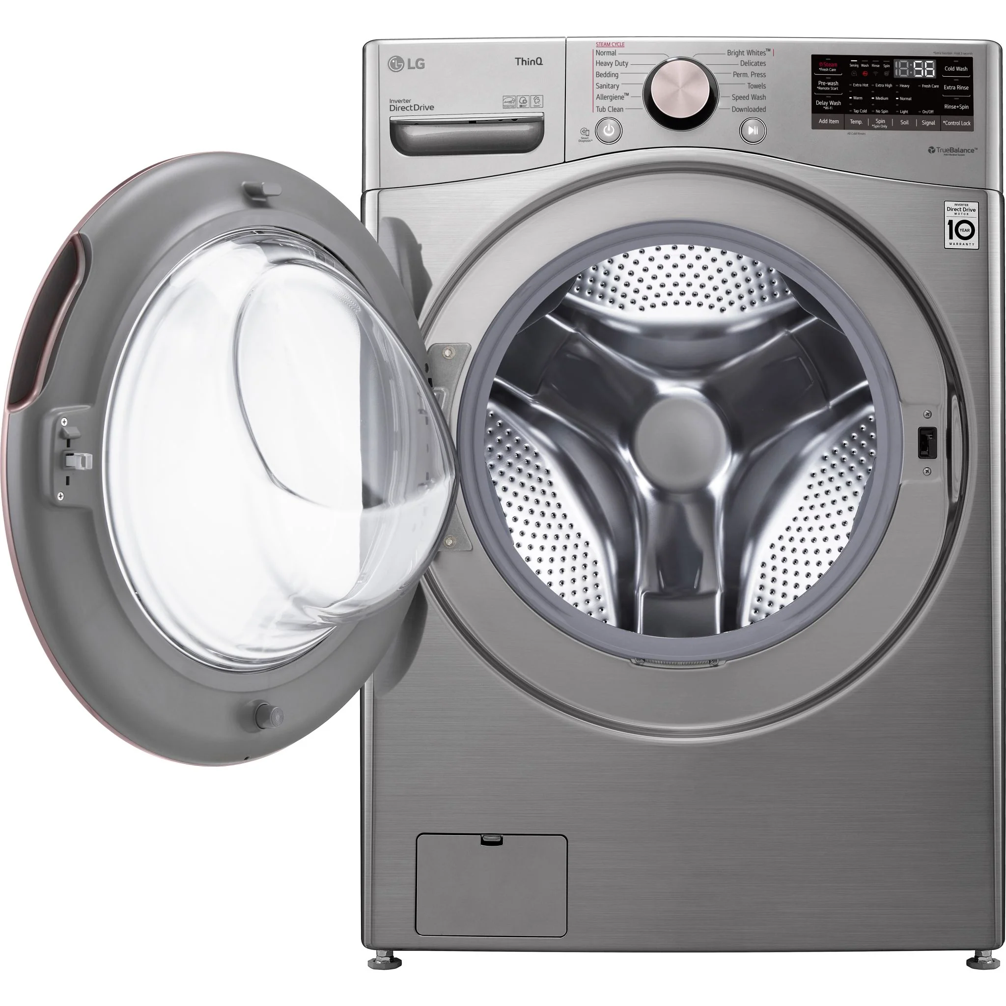 LG 5.2 cu.ft. Ultra Large Capacity Front Load Washer with AI DD™ - Graphite Steel VCM (WM3850HVA) - Image 2