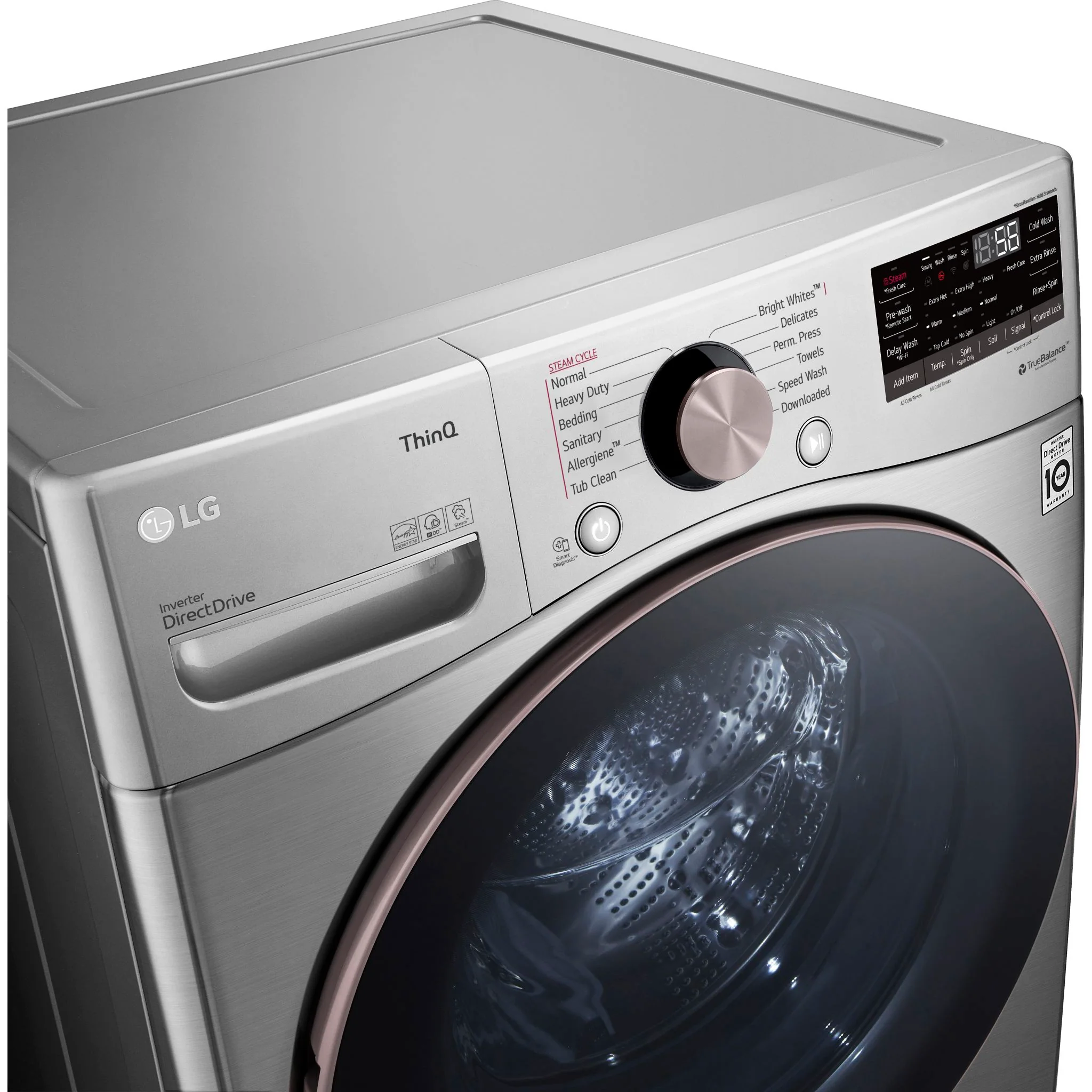 LG 5.2 cu.ft. Ultra Large Capacity Front Load Washer with AI DD™ - Graphite Steel VCM (WM3850HVA) - Image 7