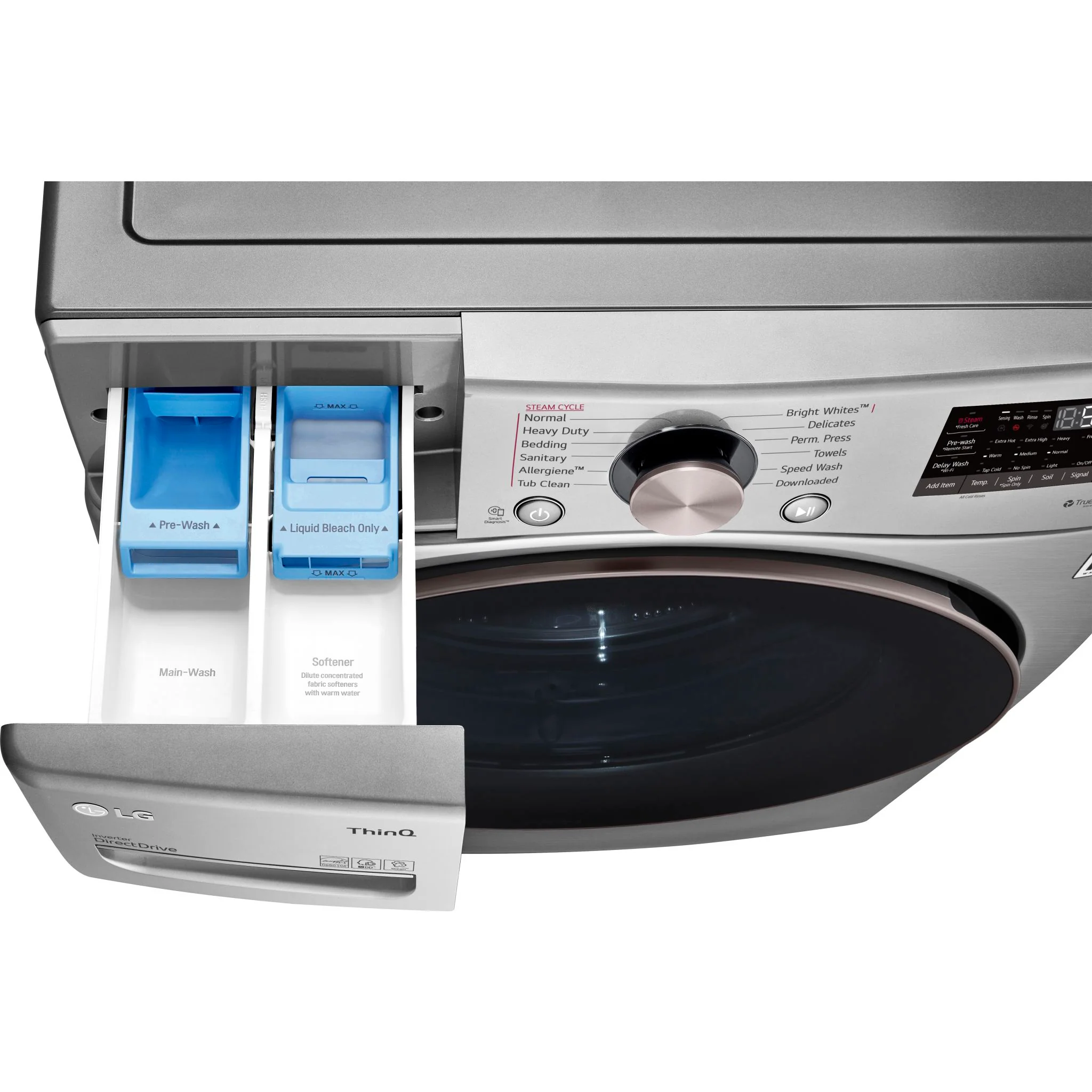 LG 5.2 cu.ft. Ultra Large Capacity Front Load Washer with AI DD™ - Graphite Steel VCM (WM3850HVA) - Image 8