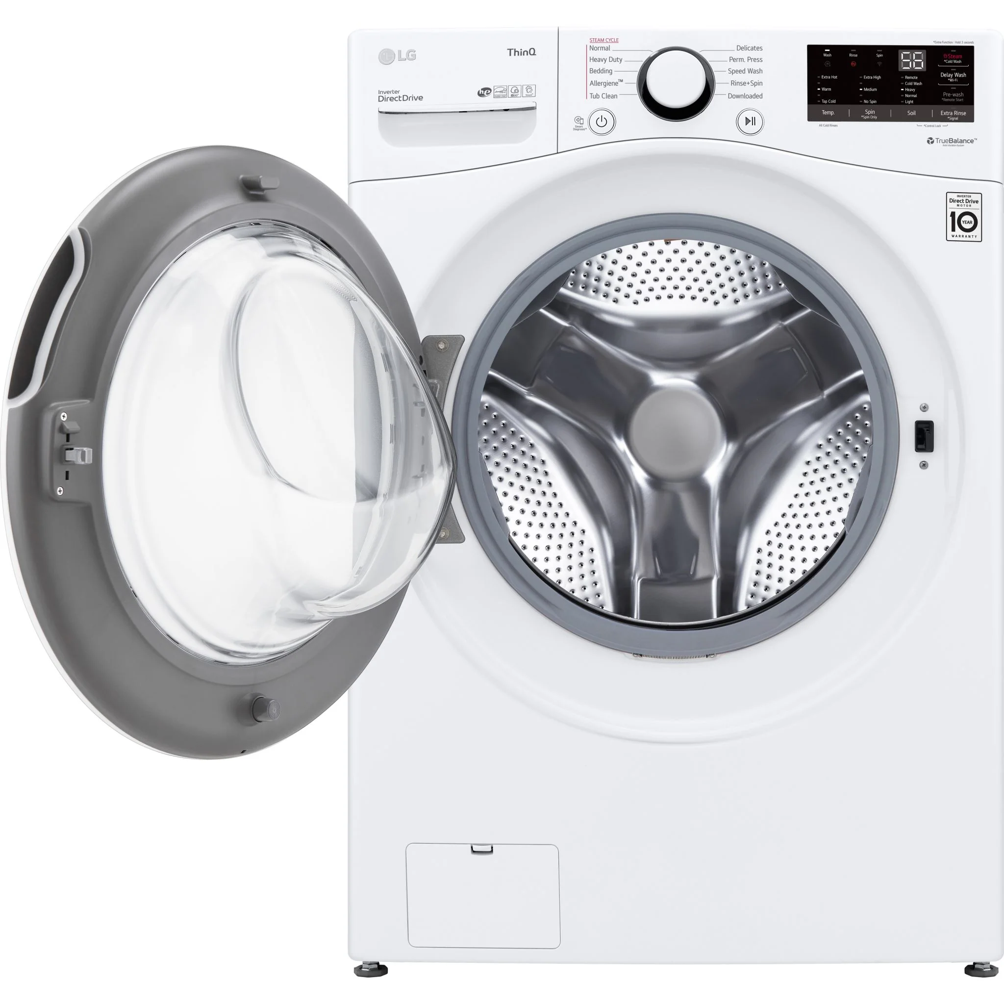 LG 5.2 cu.ft. Ultra Large Capacity Front Load Washer with AI DD™ - White (WM3600HWA) - Image 2